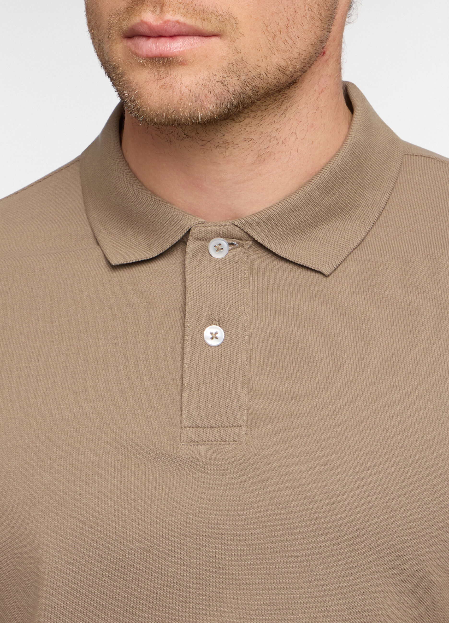 Polo a maniche corte in piquet di cotone uomo_2