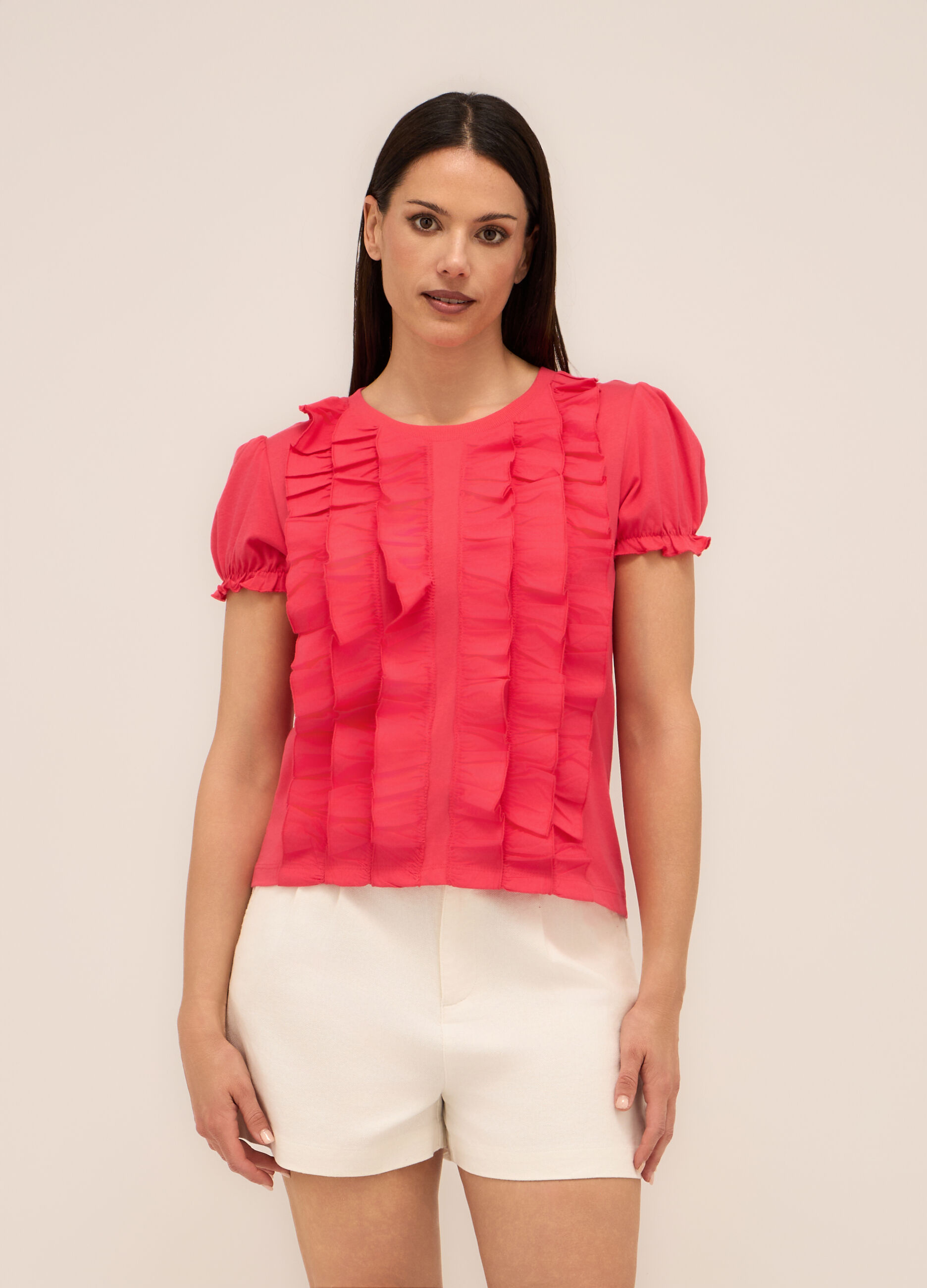T-shirt in puro cotone donna_0