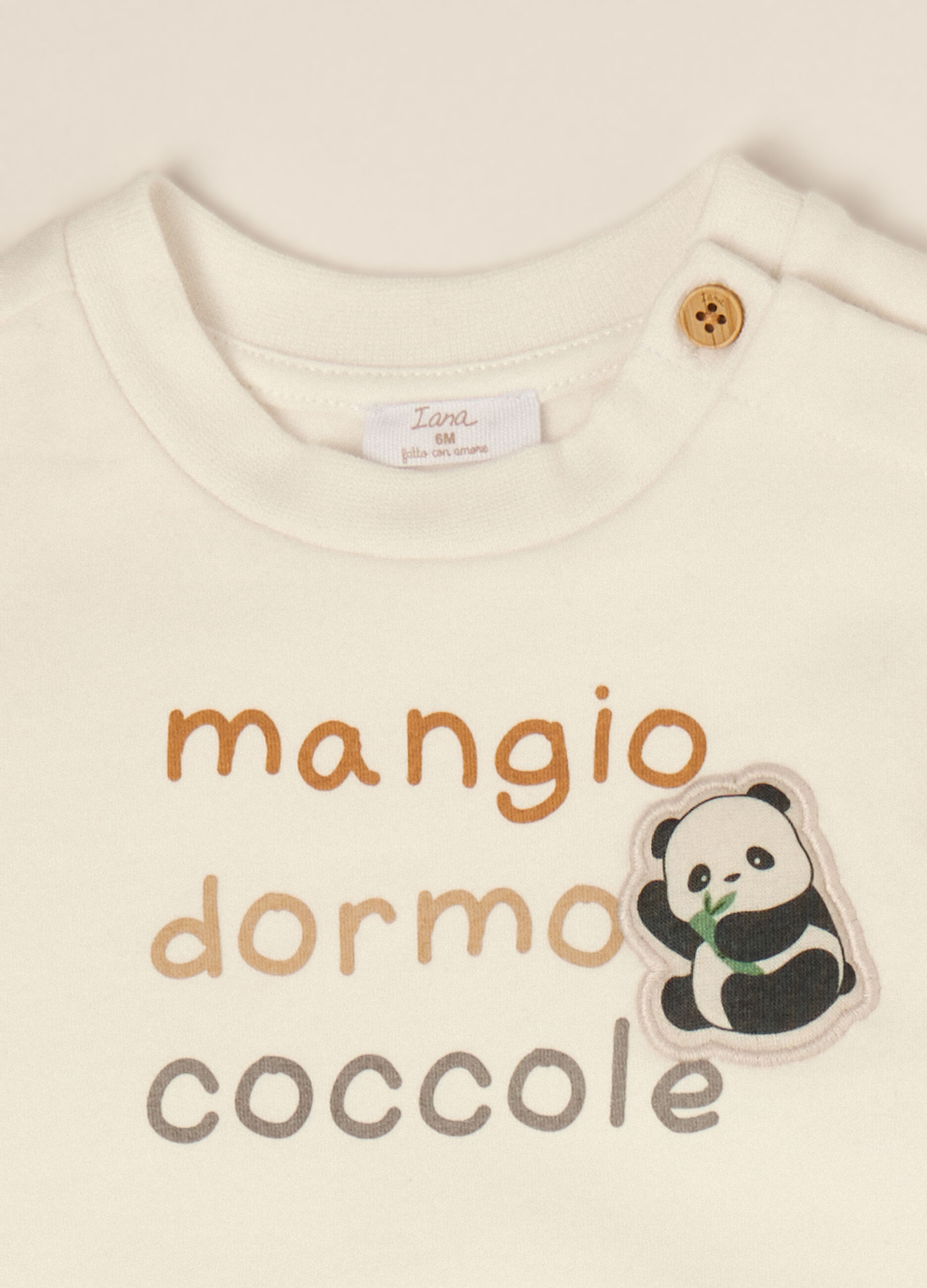 Completo bianco in cotone elasticizzato con ghettine_2