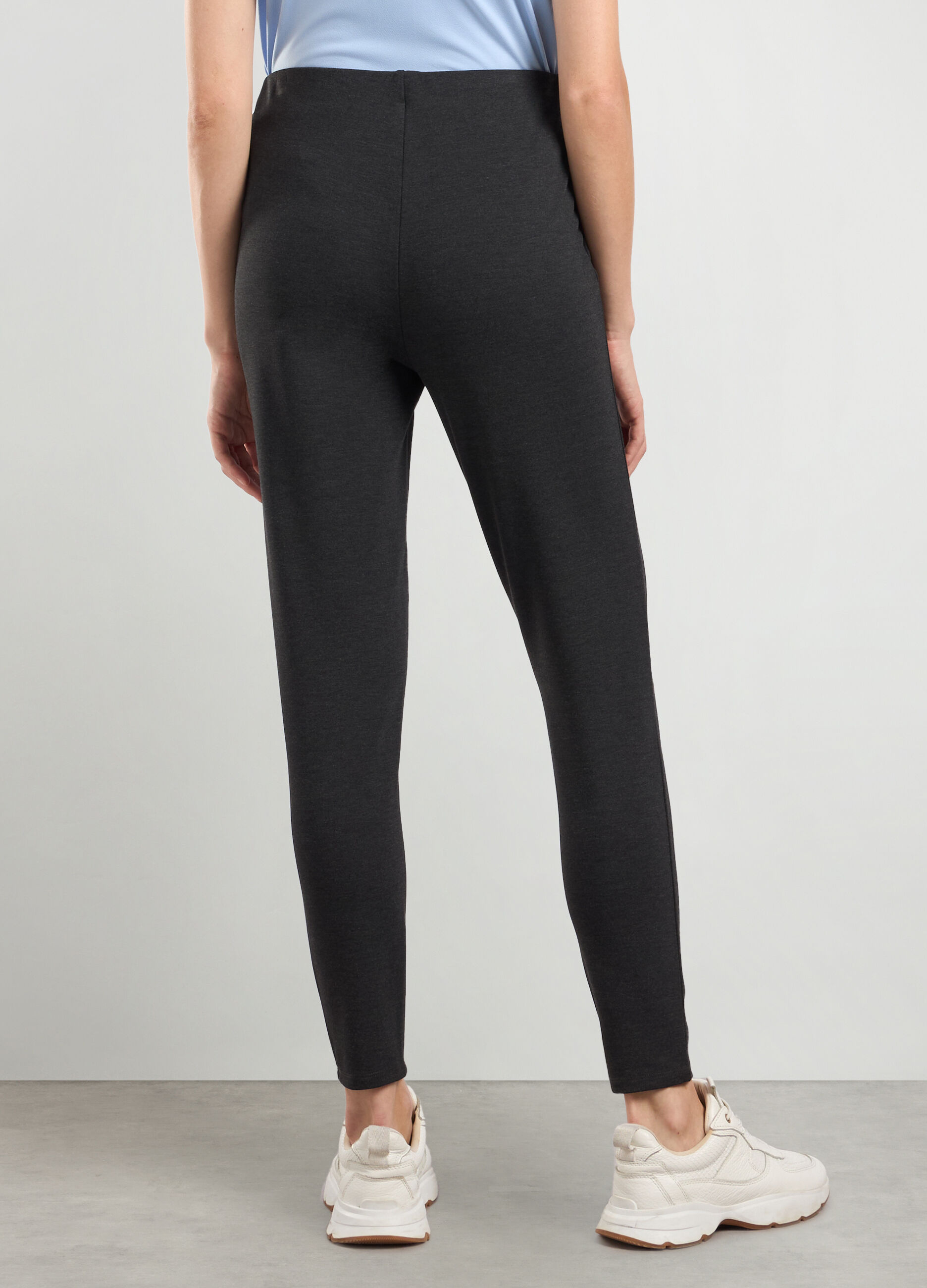 Leggings stretch in punto milano donna_1