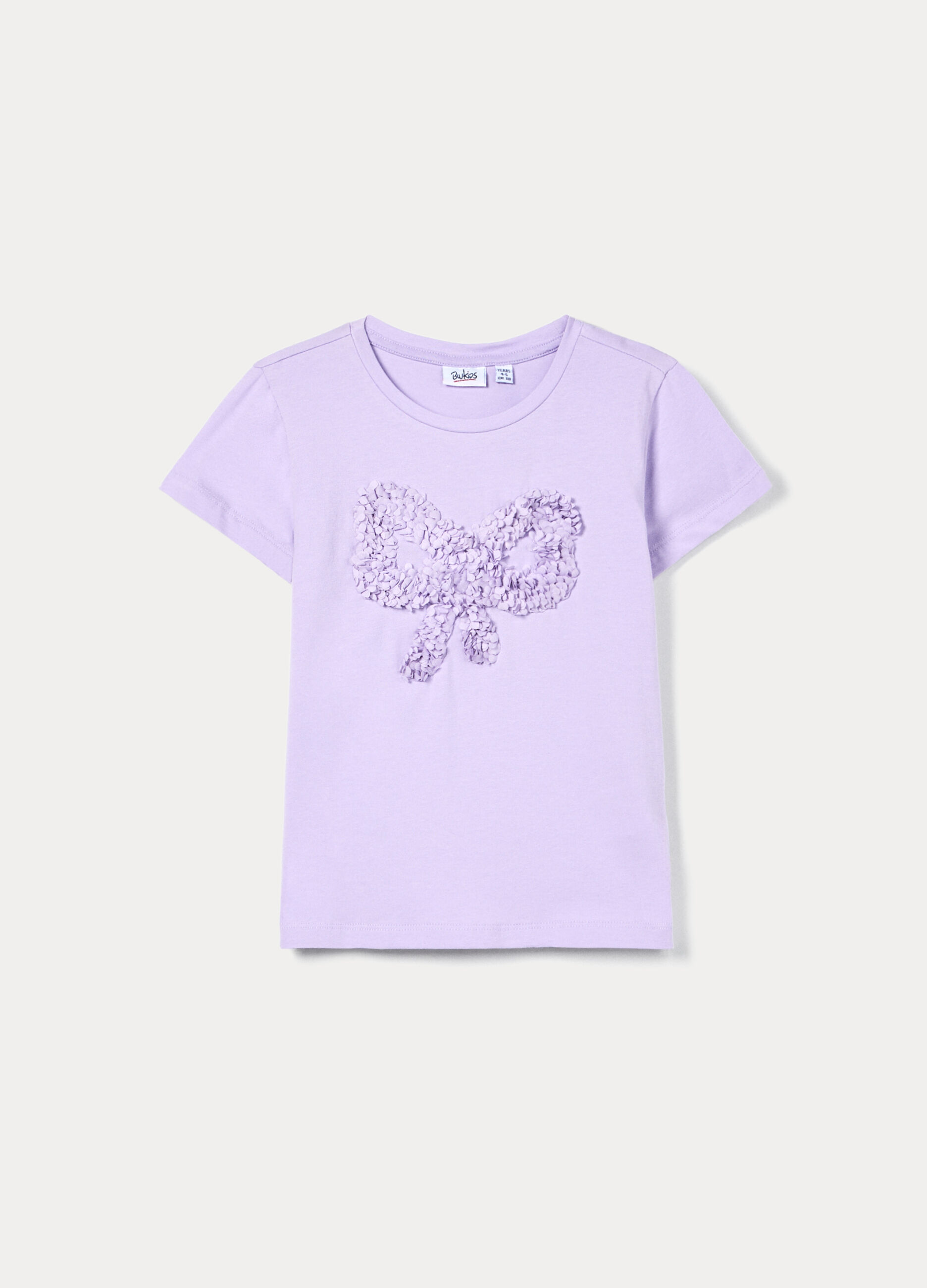 T-shirt in jersey di cotone stretch bambina_0