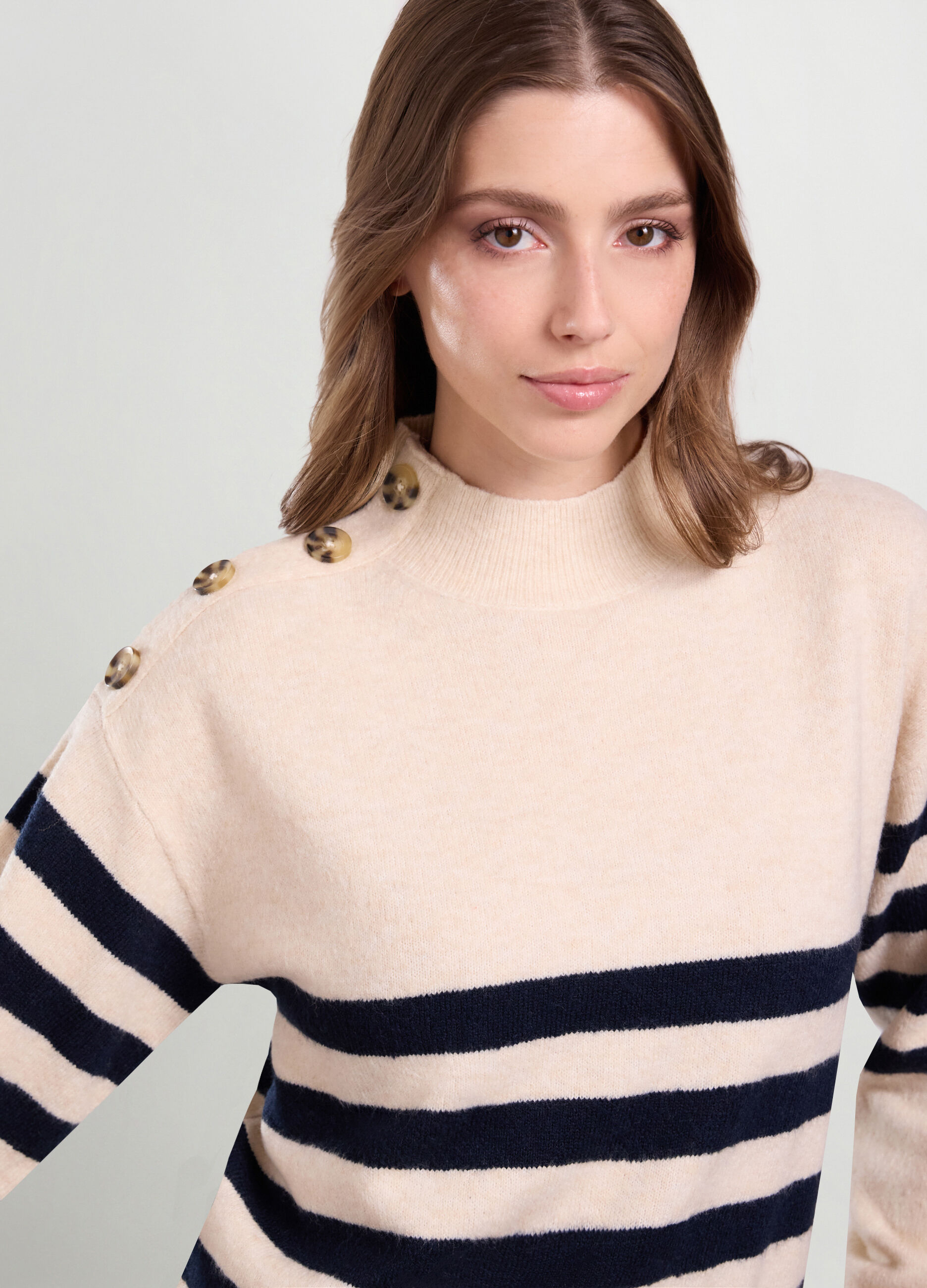 Tricot con motivo a righe donna_2