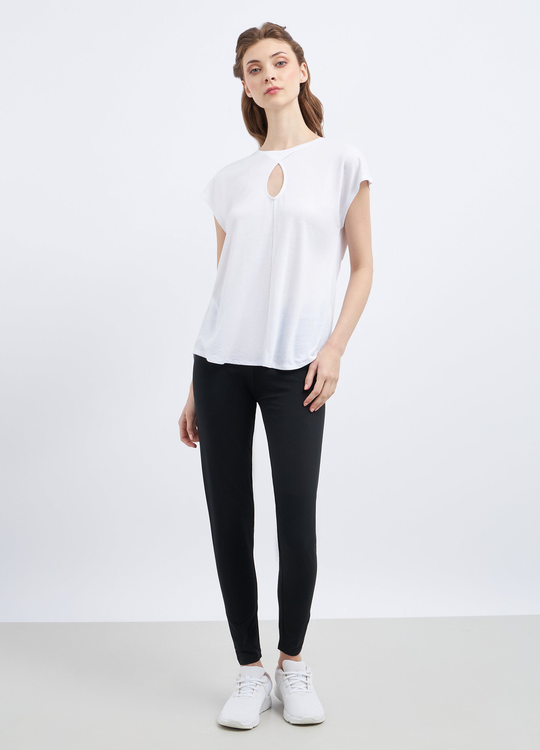 Leggings in cotone stretch donna_0