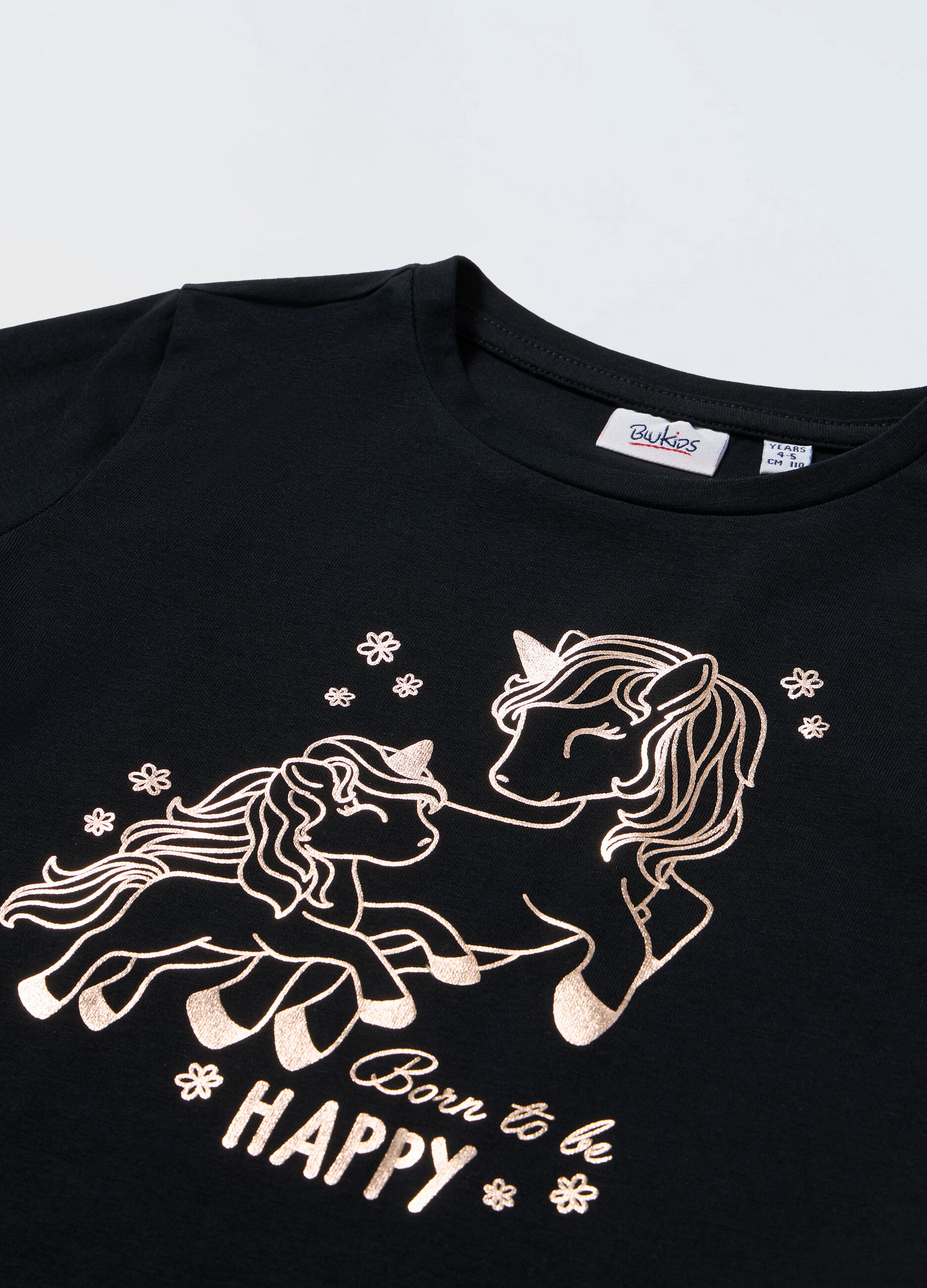 T-shirt a maniche lunghe in cotone stretch bambina_1