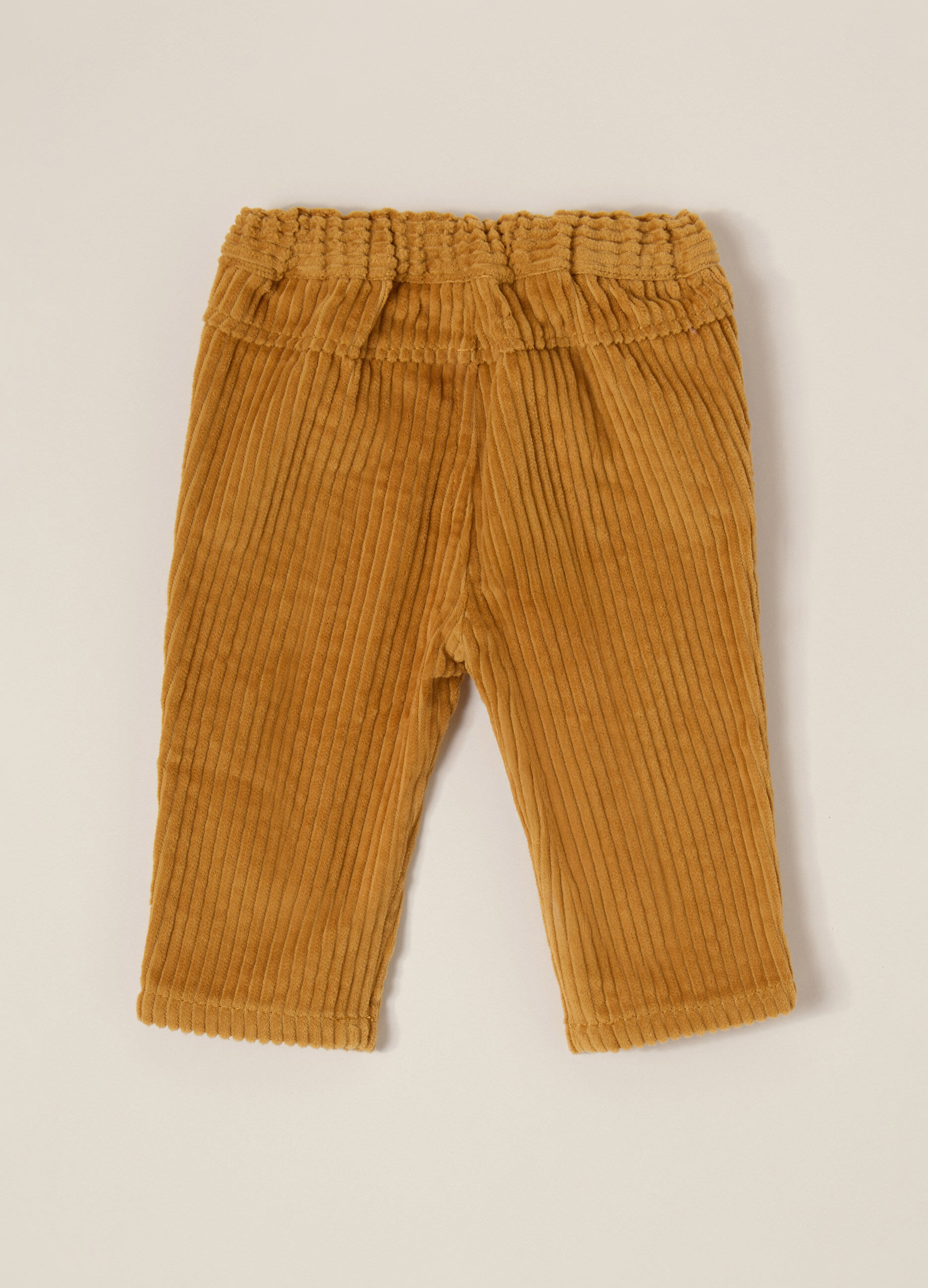 Pantaloni marroni in cotone per neonato_3