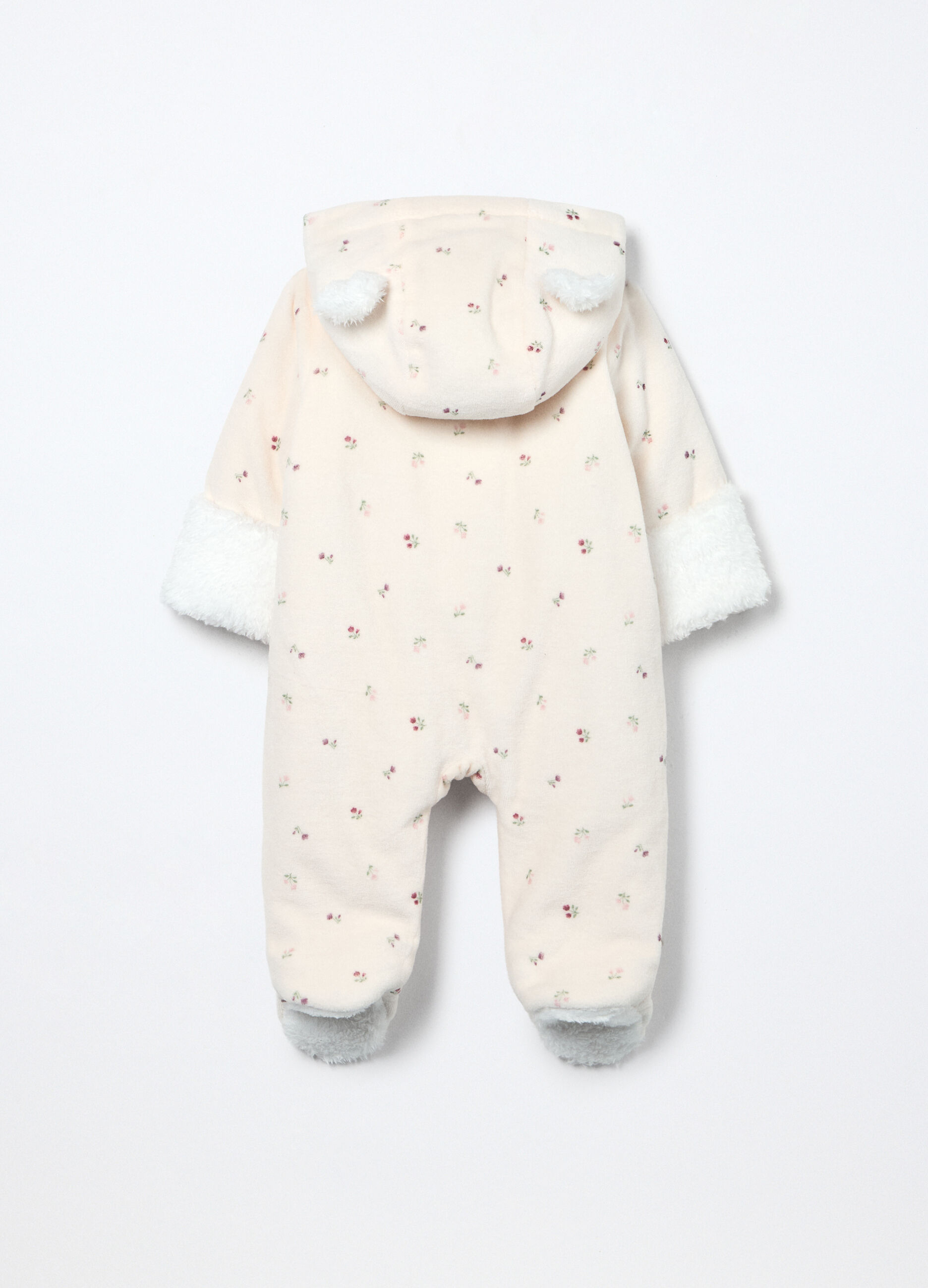 Tutina imbottita velour neonata