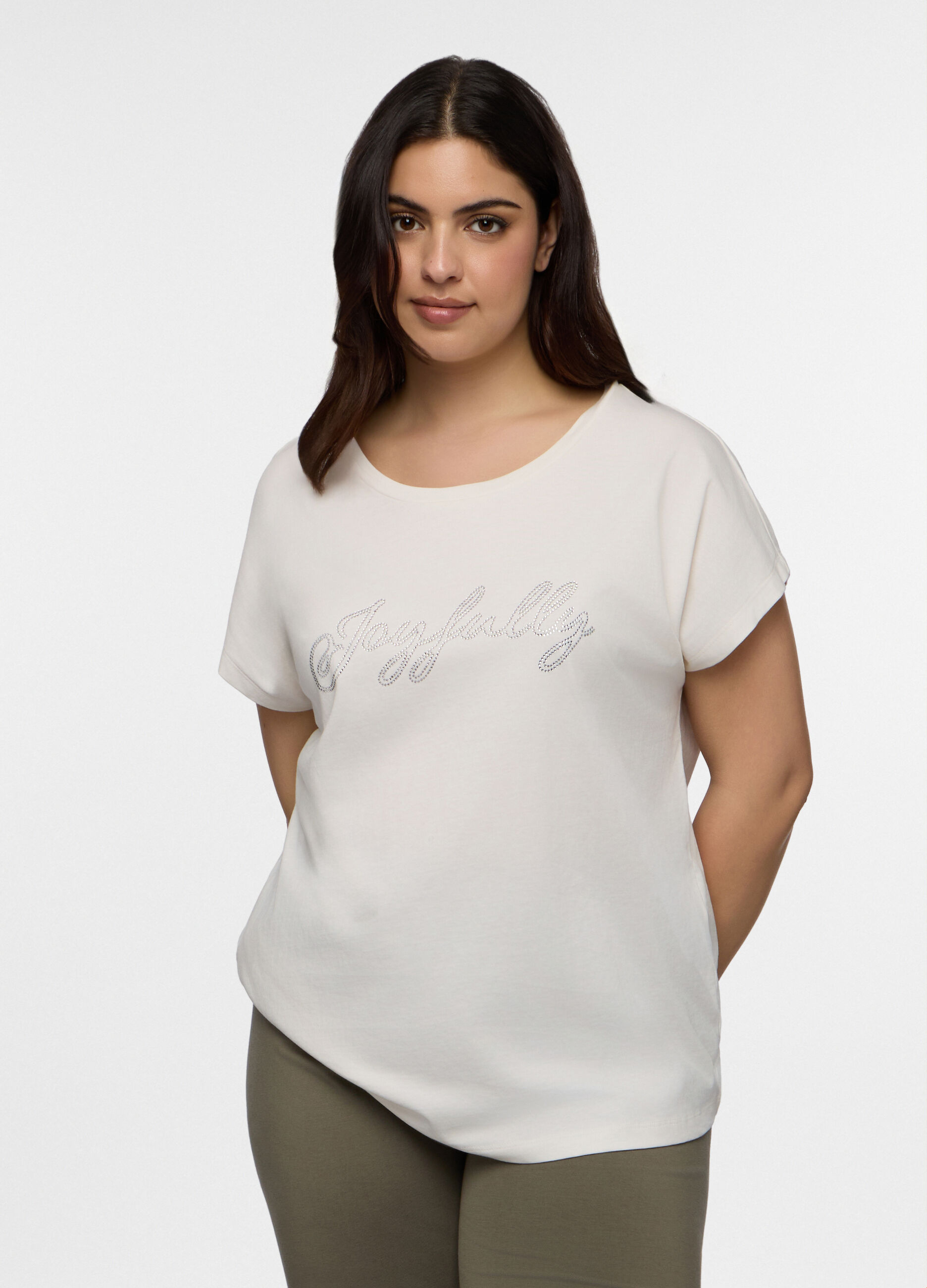 T-shirt girocollo donna curvy_0
