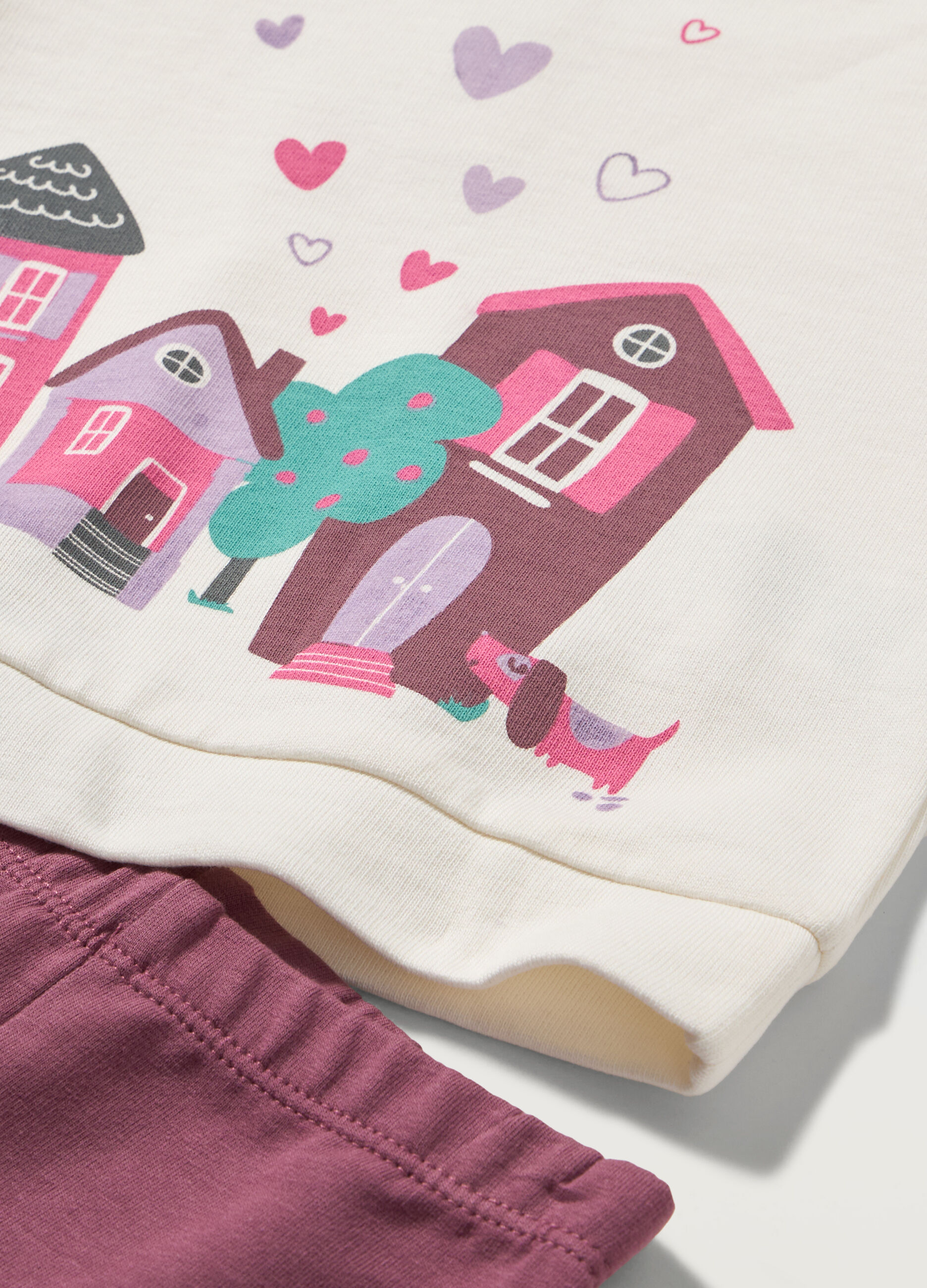 jogging set in puro cotone neonata_1