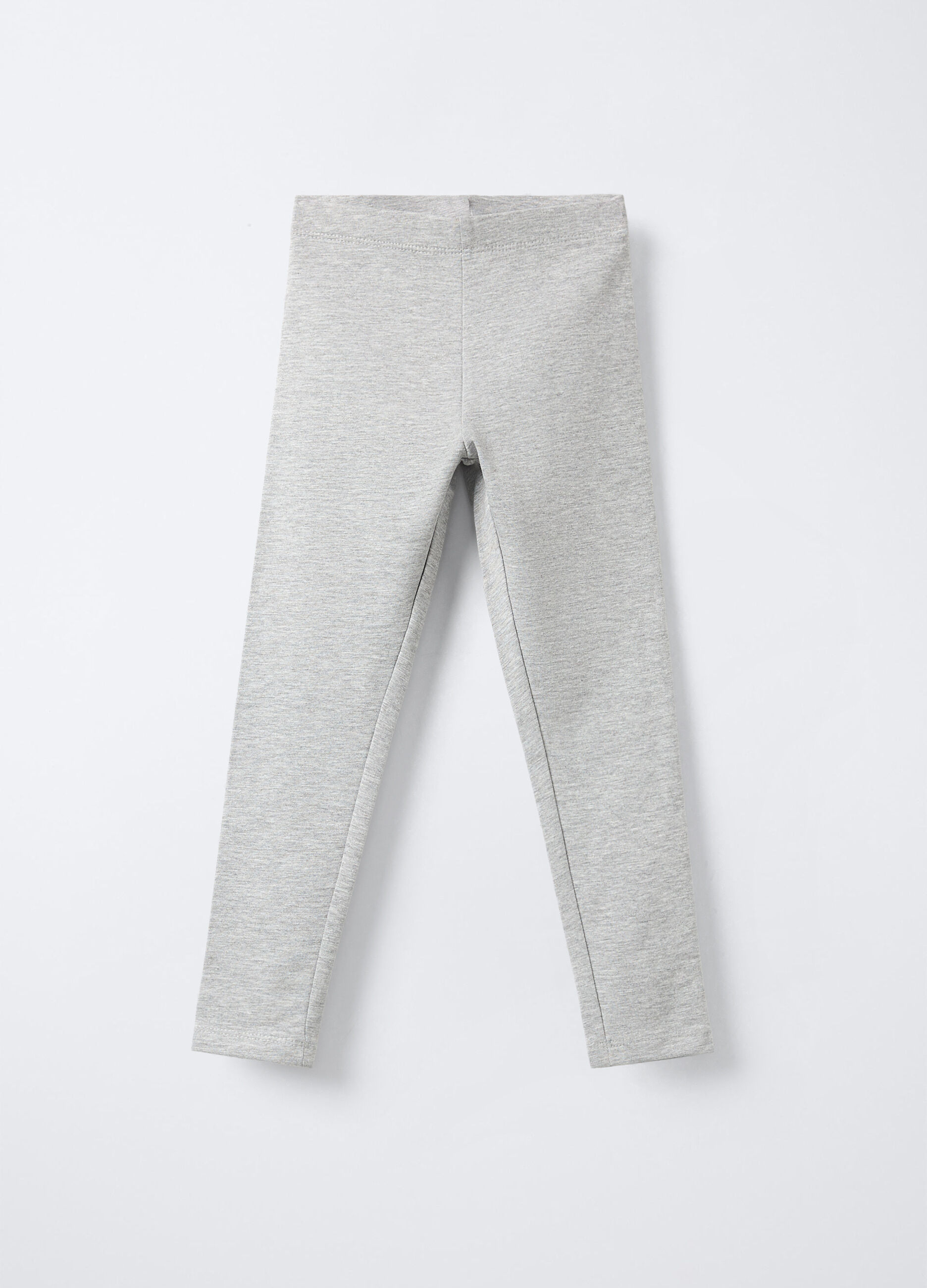 Leggings in cotone garzato stretch Fit Slim bambina_0