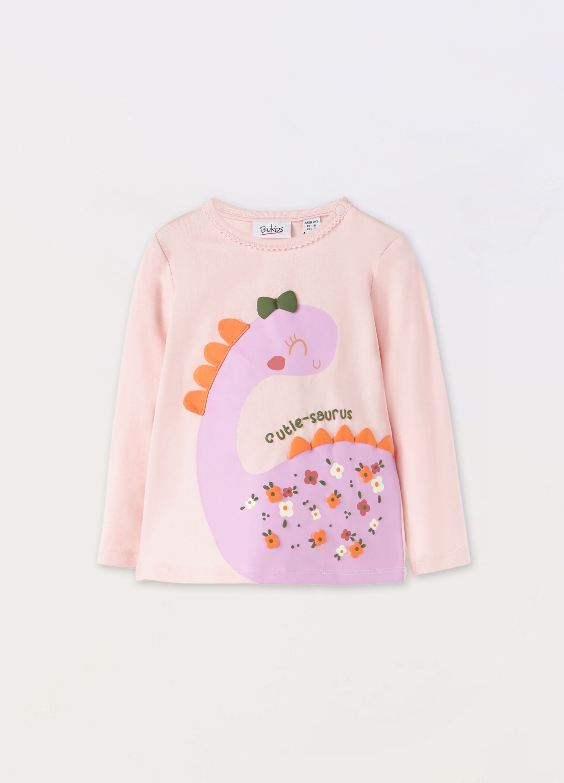 T-shirt in jersey di cotone stretch neonata_0