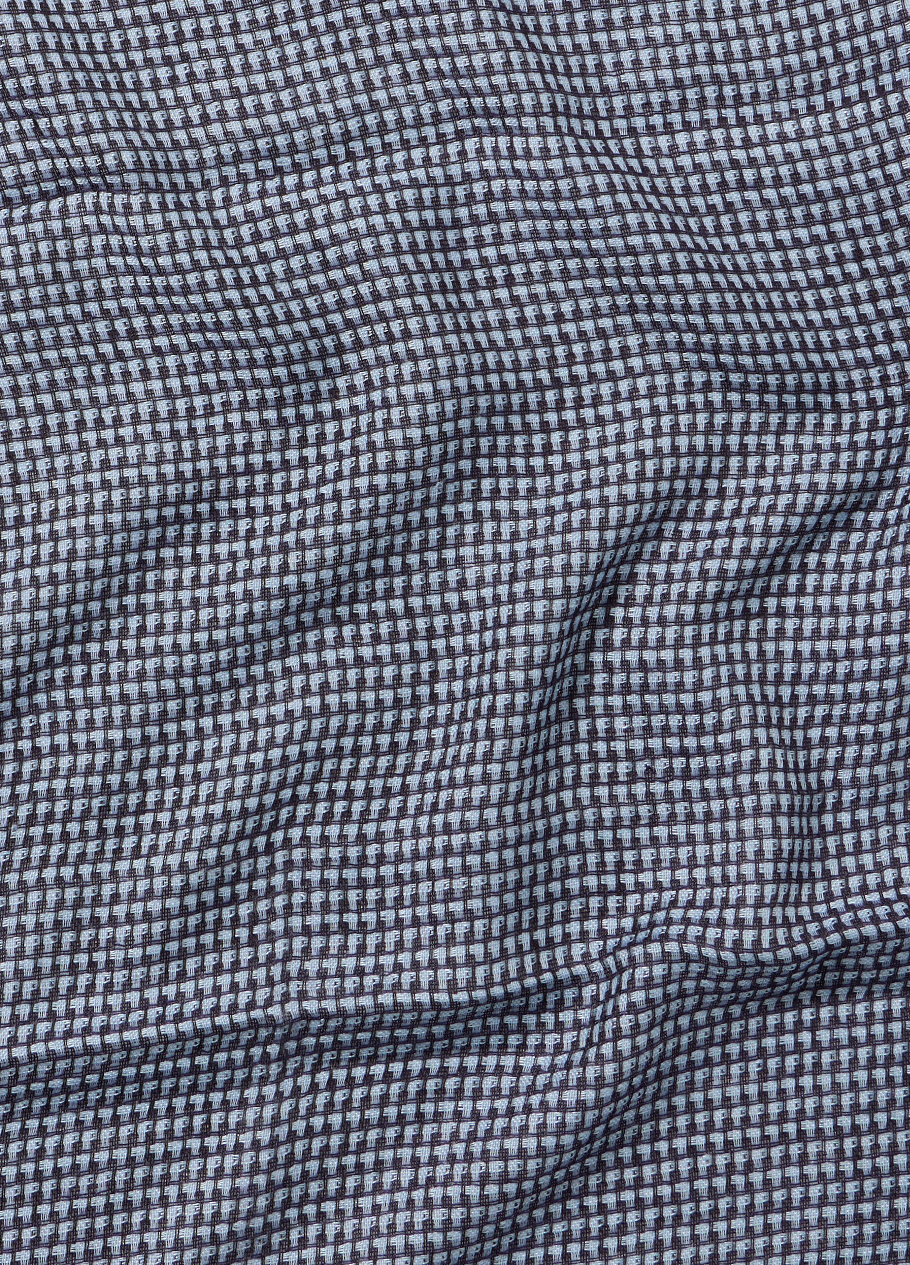 Sciarpa in viscosa e cotone con micromotivo uomo_1