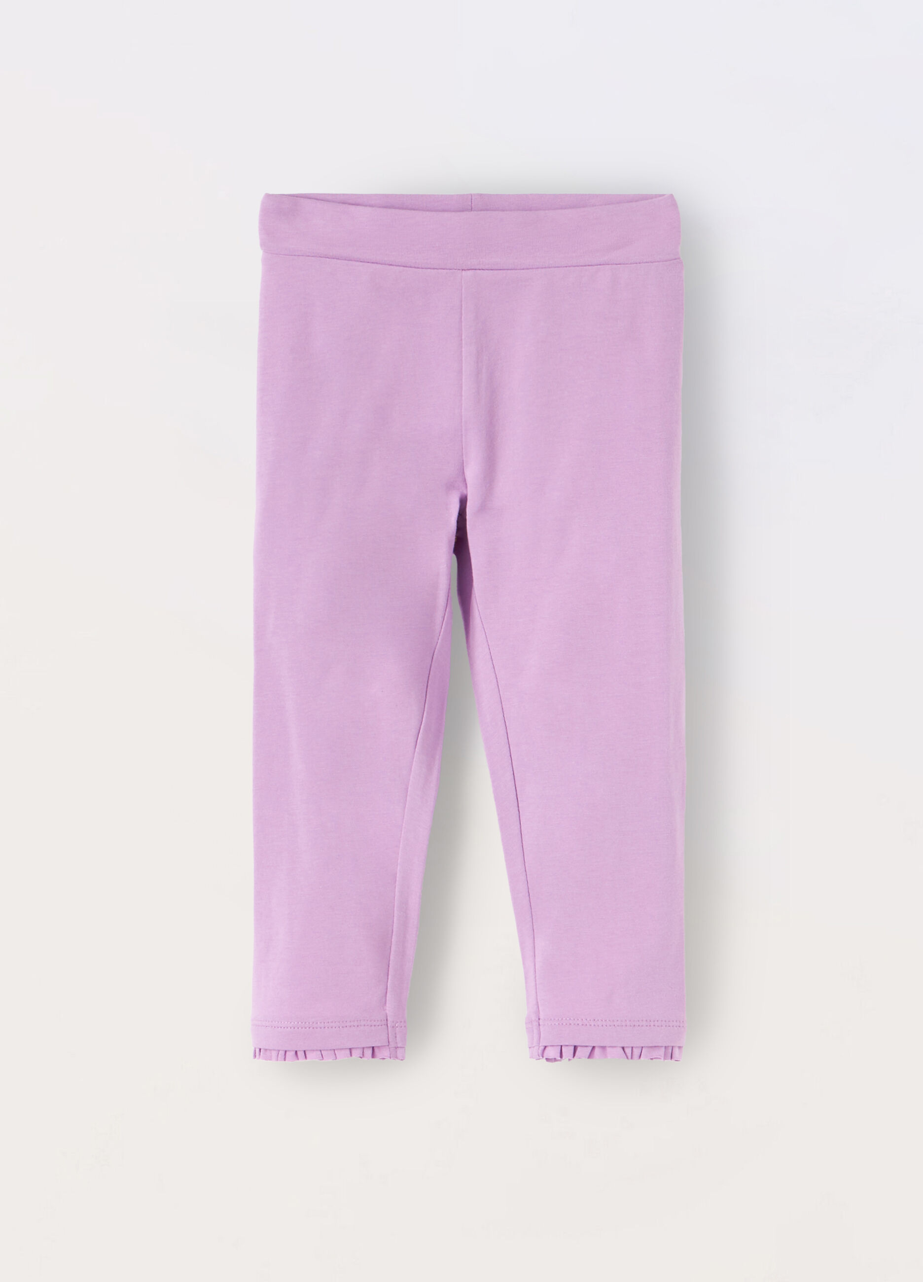 Leggings capri in jersey di cotone stretch bambina_0
