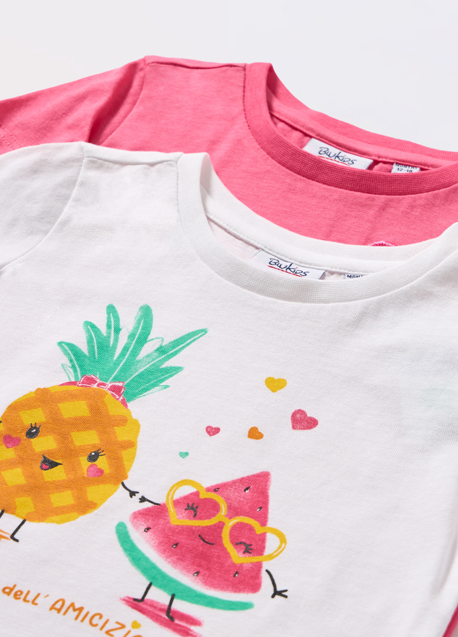 Pack 2 t-shirt in jersey di puro cotone neonata_1