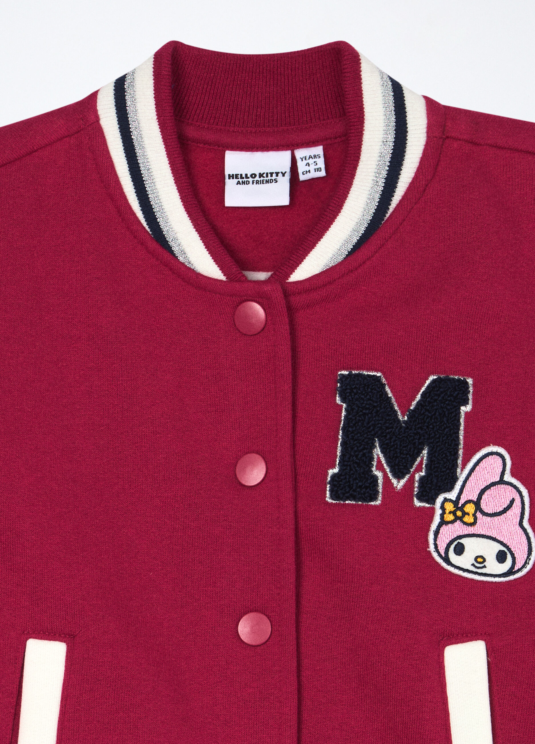 Felpa varsity Hello Kitty misto cotone bambina_2
