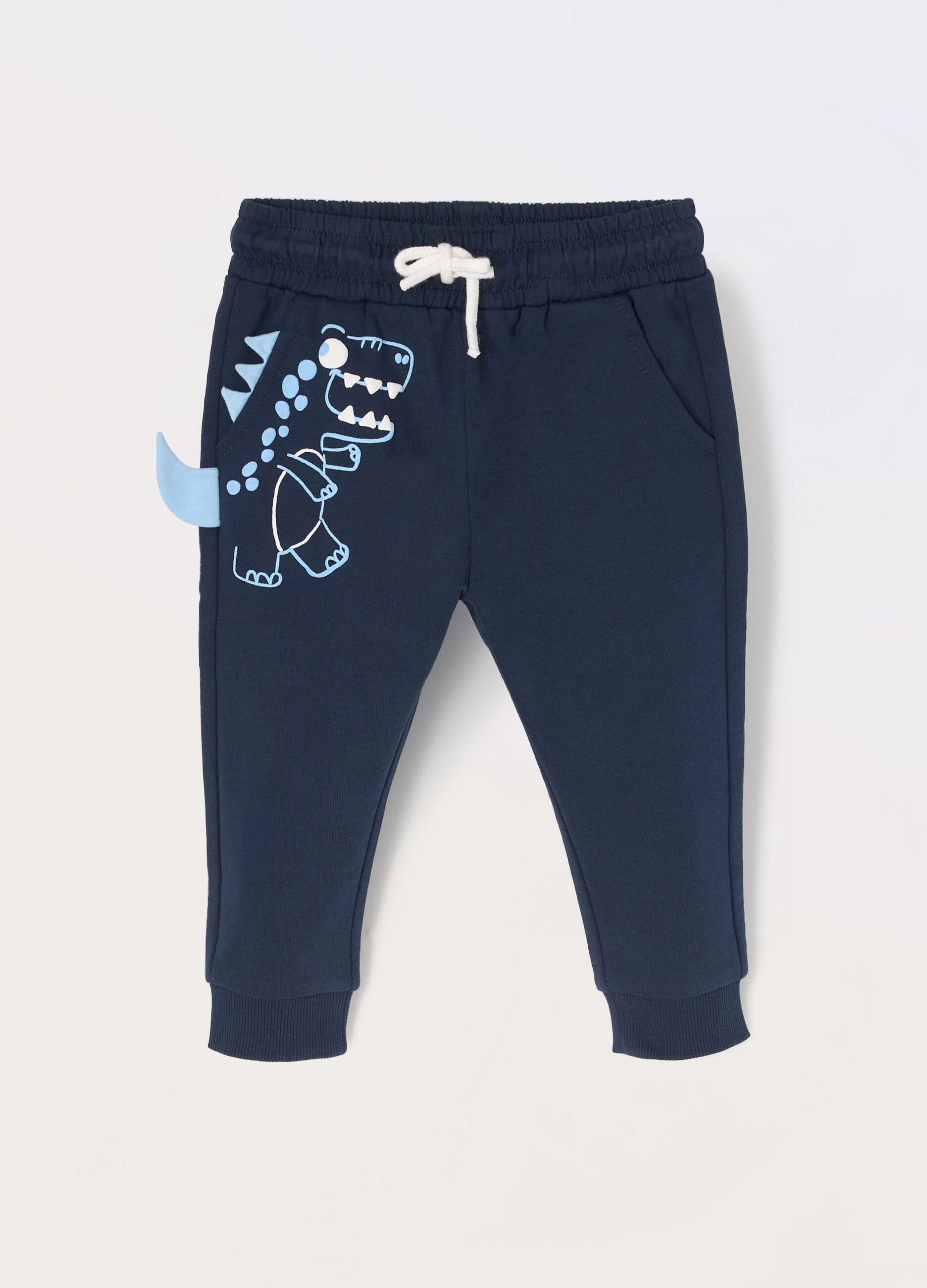 Joggers in french terry stretch con applicazioni neonato_0