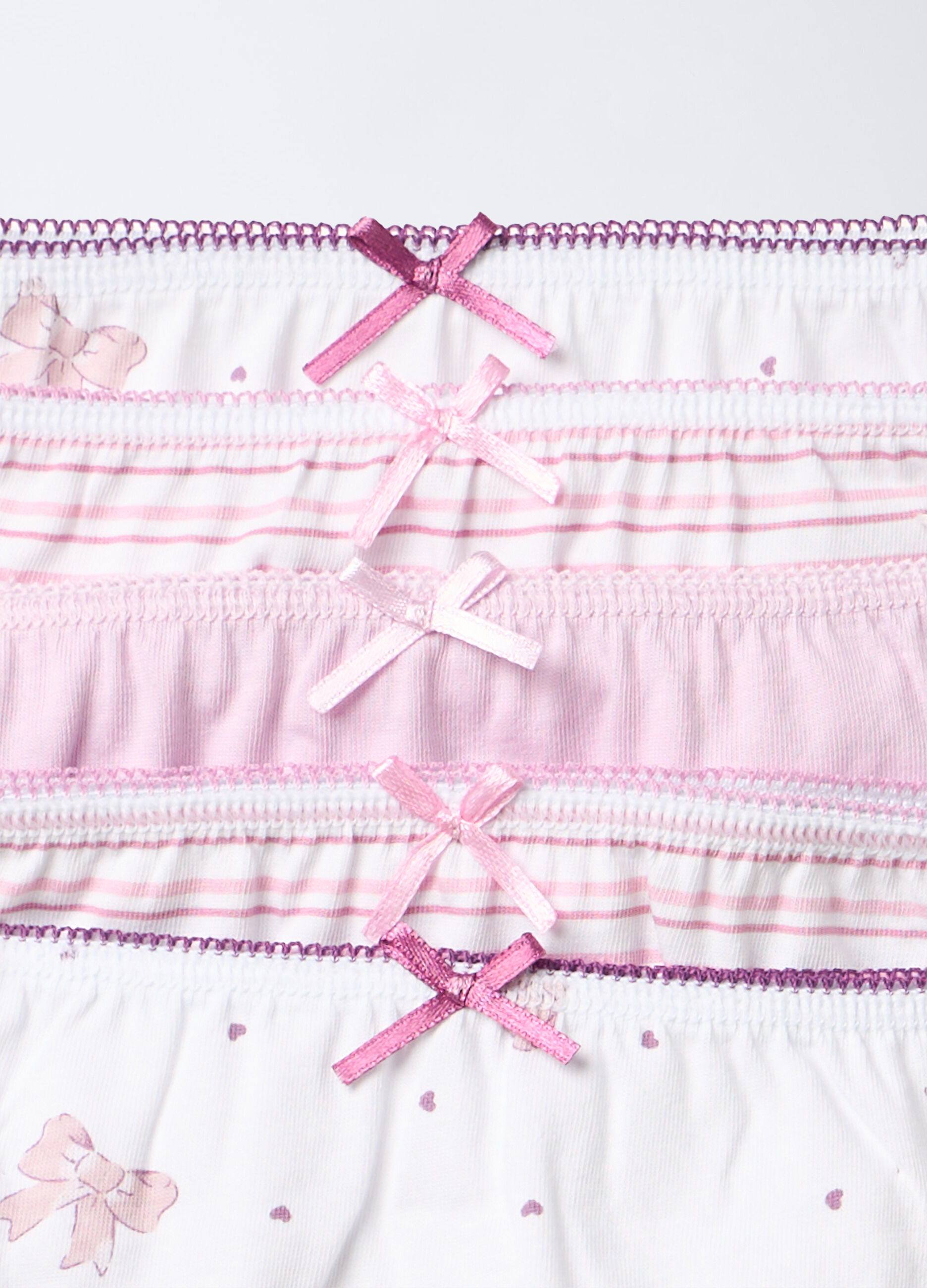 Pack 5 slip in jersey di puro cotone bambina_3