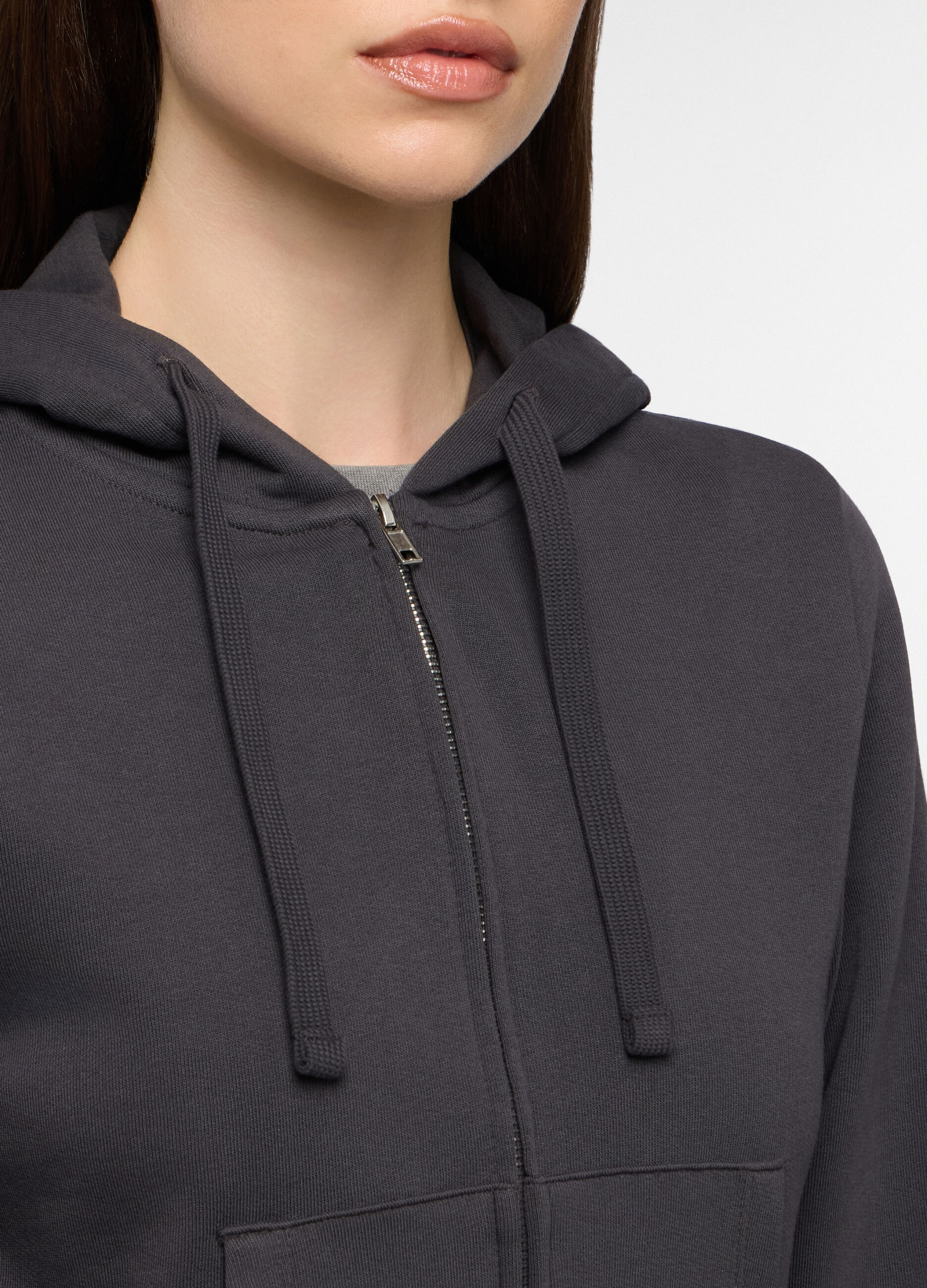 Felpa cropped fit in french terry donna_2