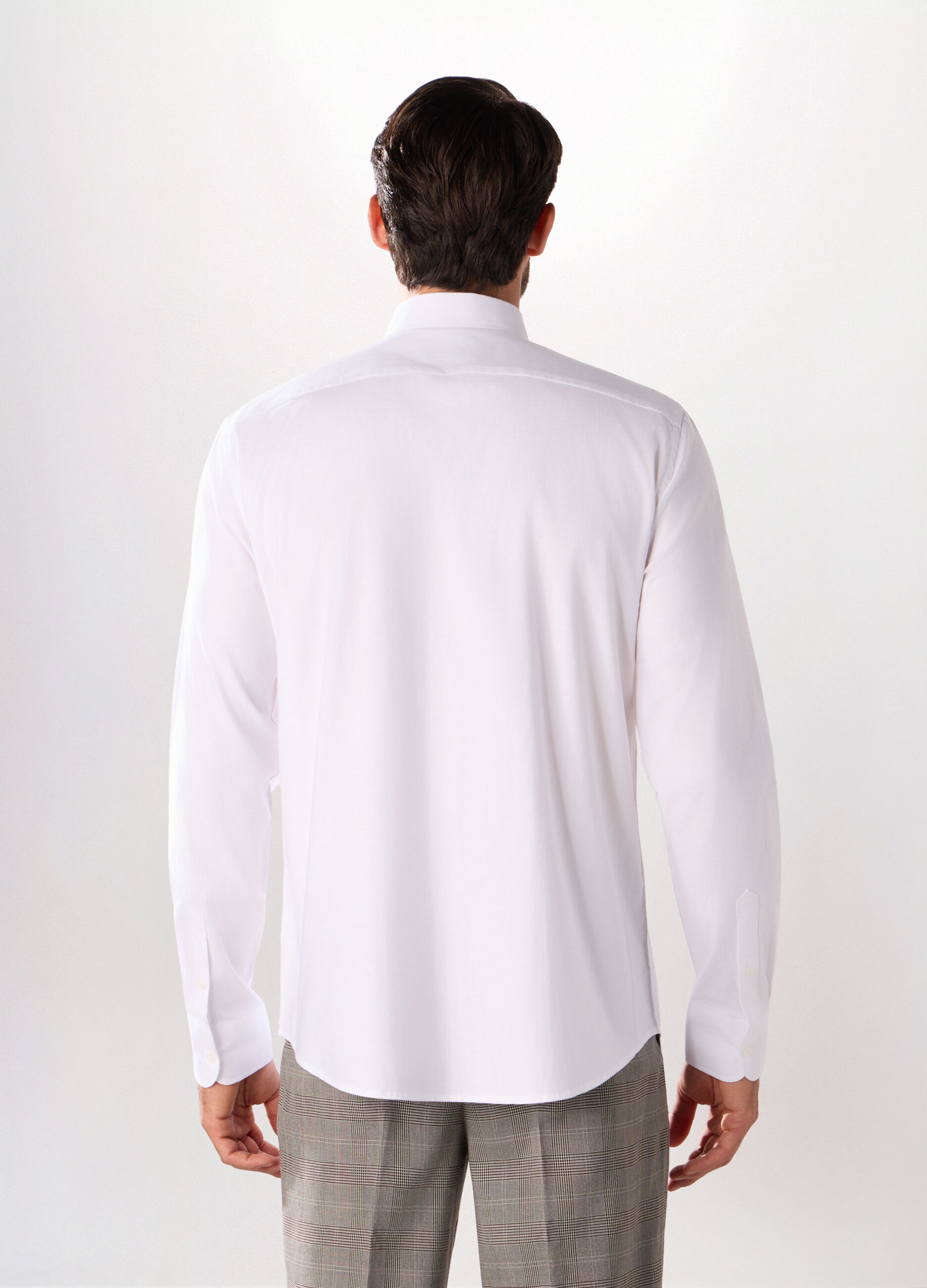 Camicia regular fit in cotone stretch uomo_1