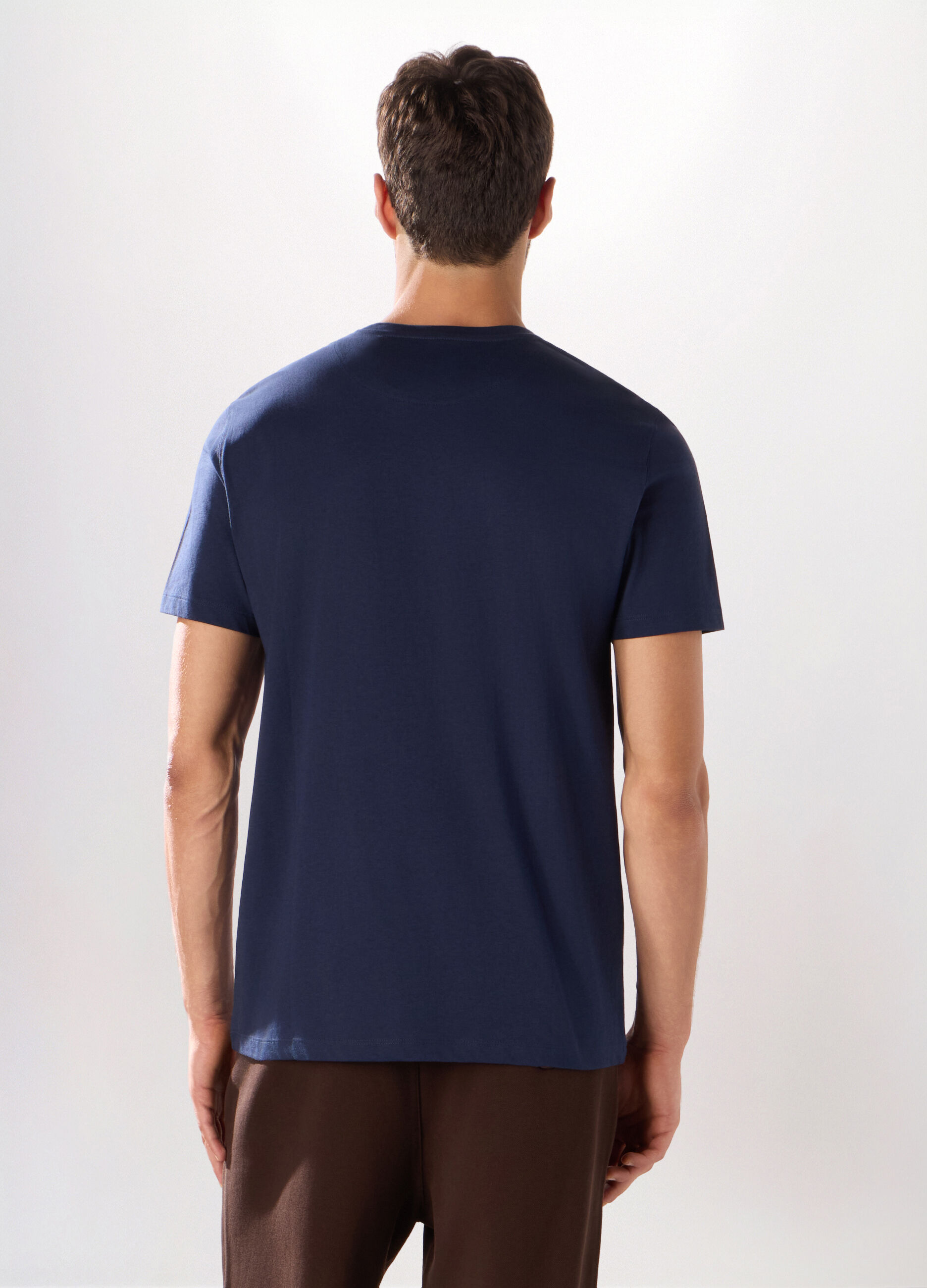 T-shirt girocollo slim fit in cotone uomo_1