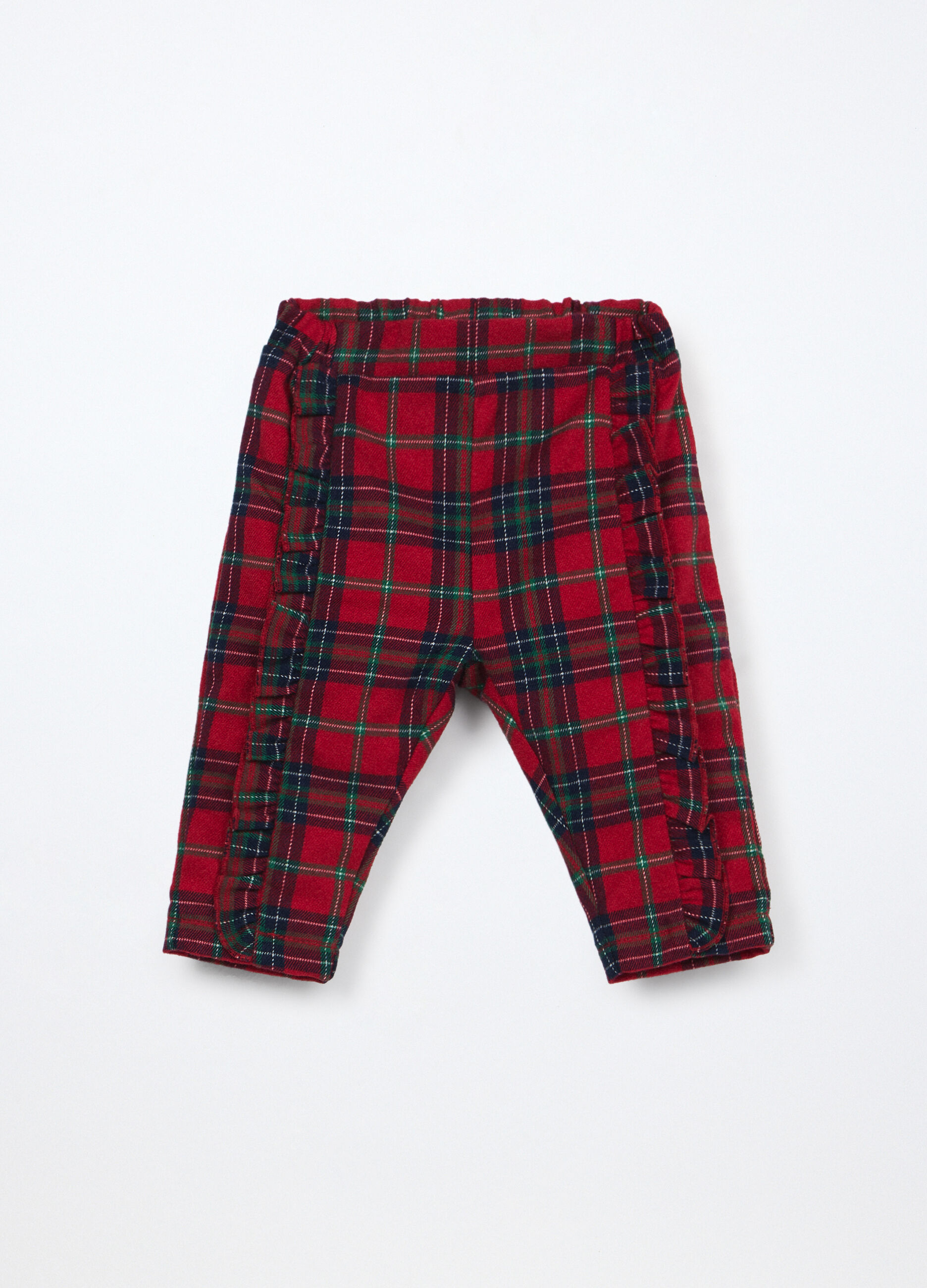 Pantaloni in twill misto viscosa neonata_1