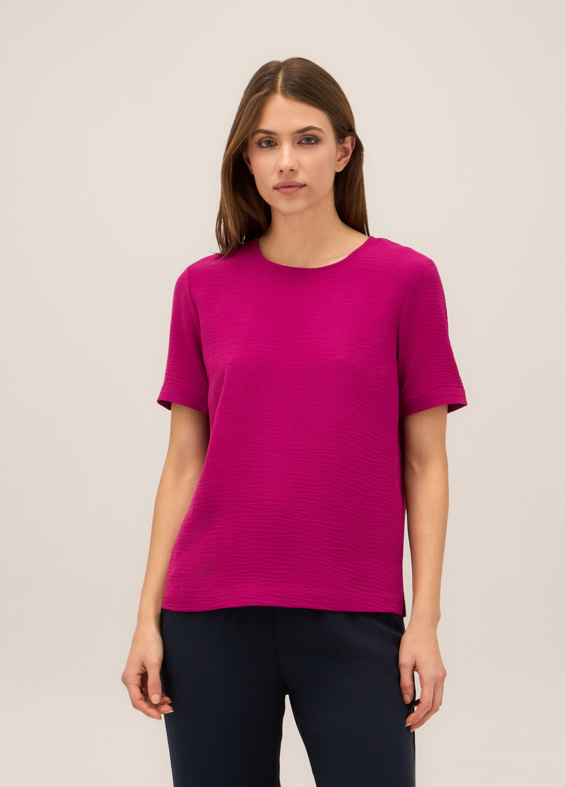 Blusa a maniche corte donna