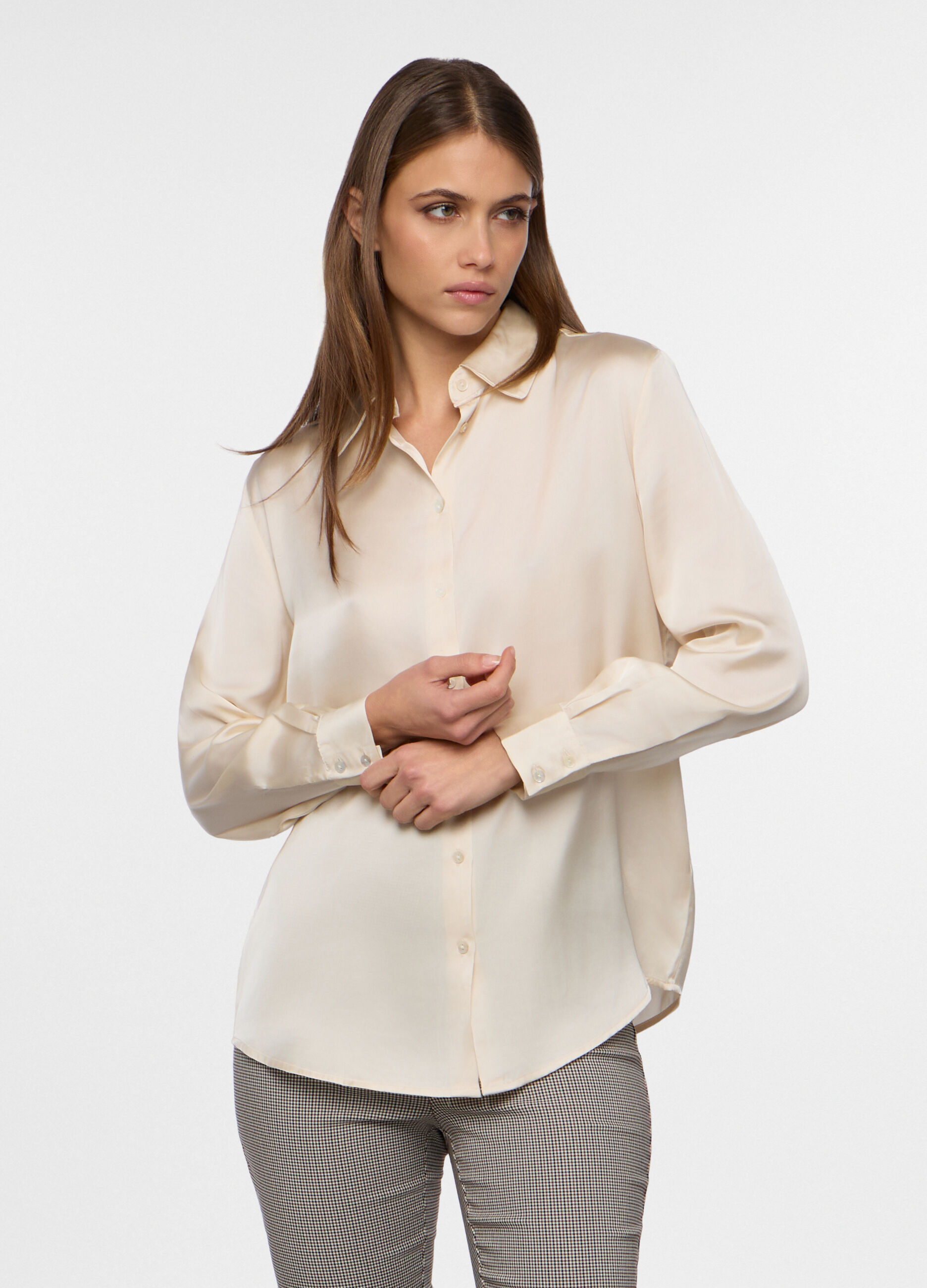 Camicia in raso donna_0