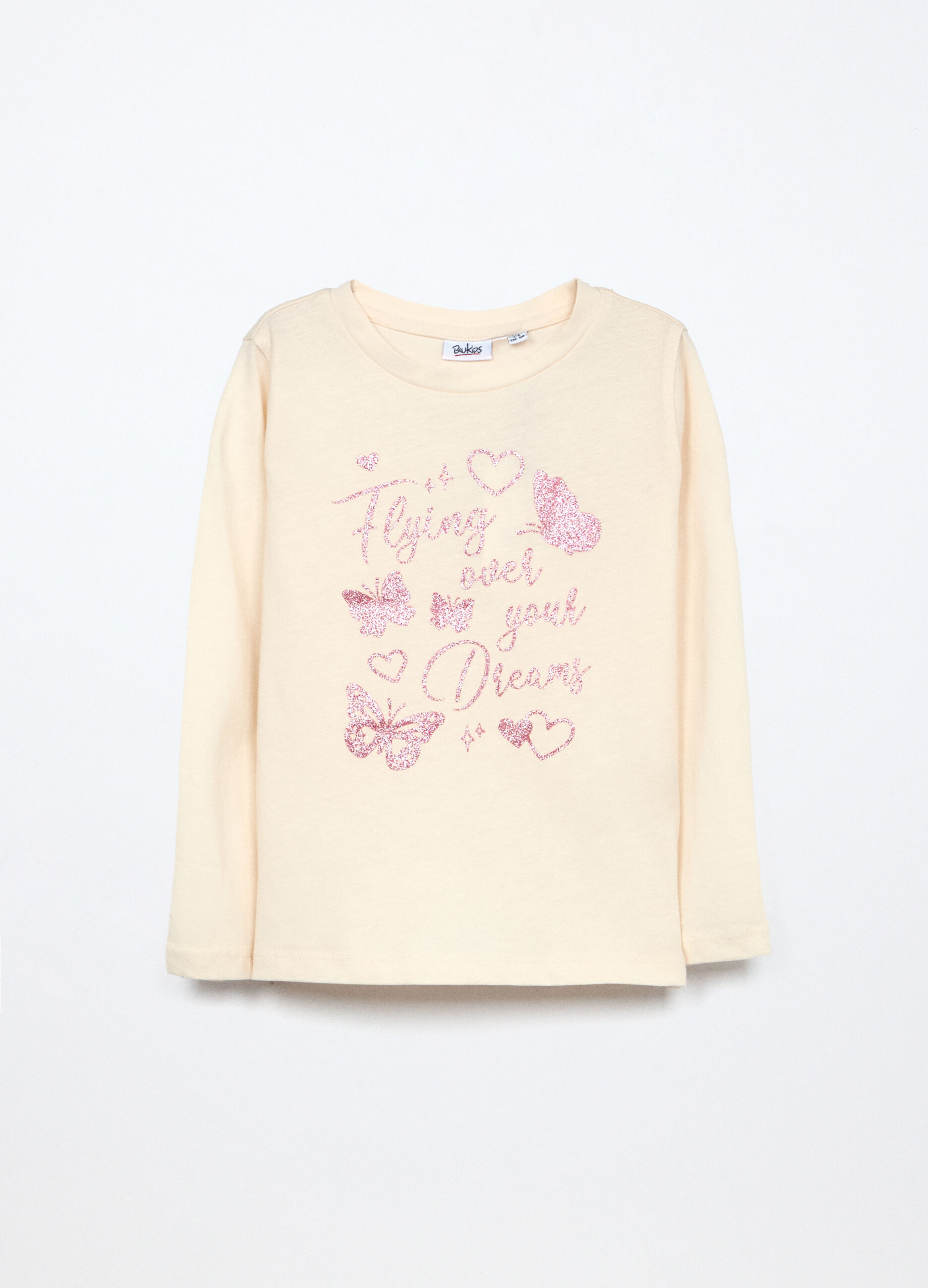 T-shirt in jersey di puro cotone bambina_0