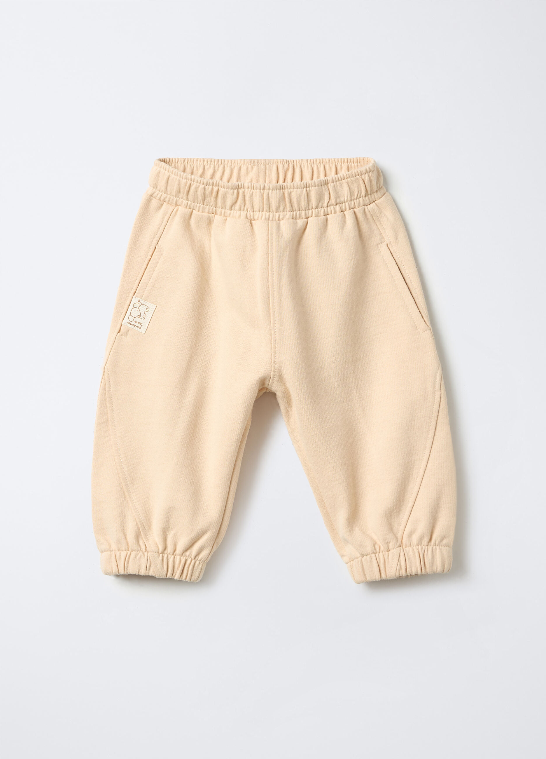 Jogger in puro cotone garzato Fit Regular neonato_0