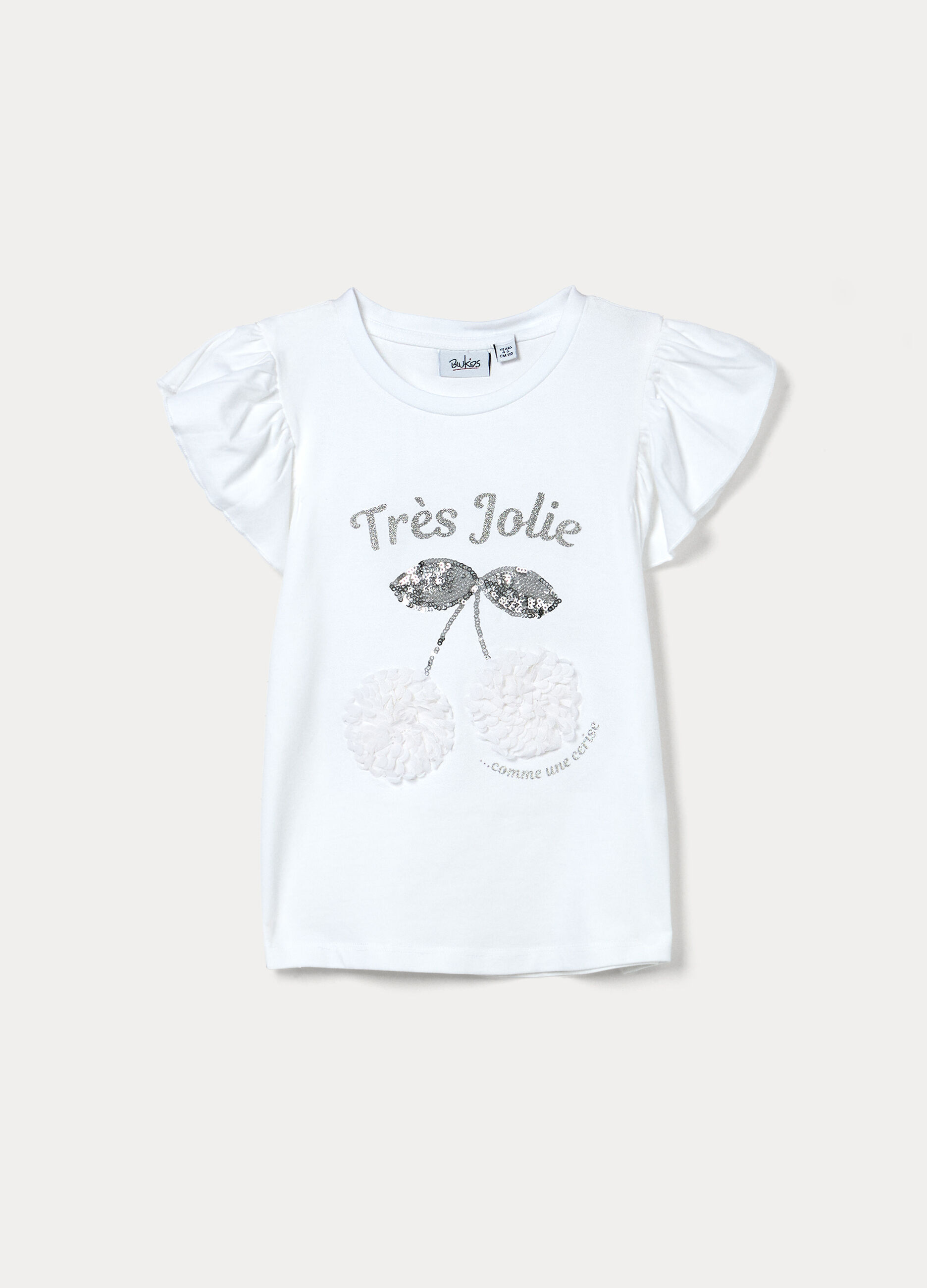 T-shirt in jersey di cotone stretch bambina_0