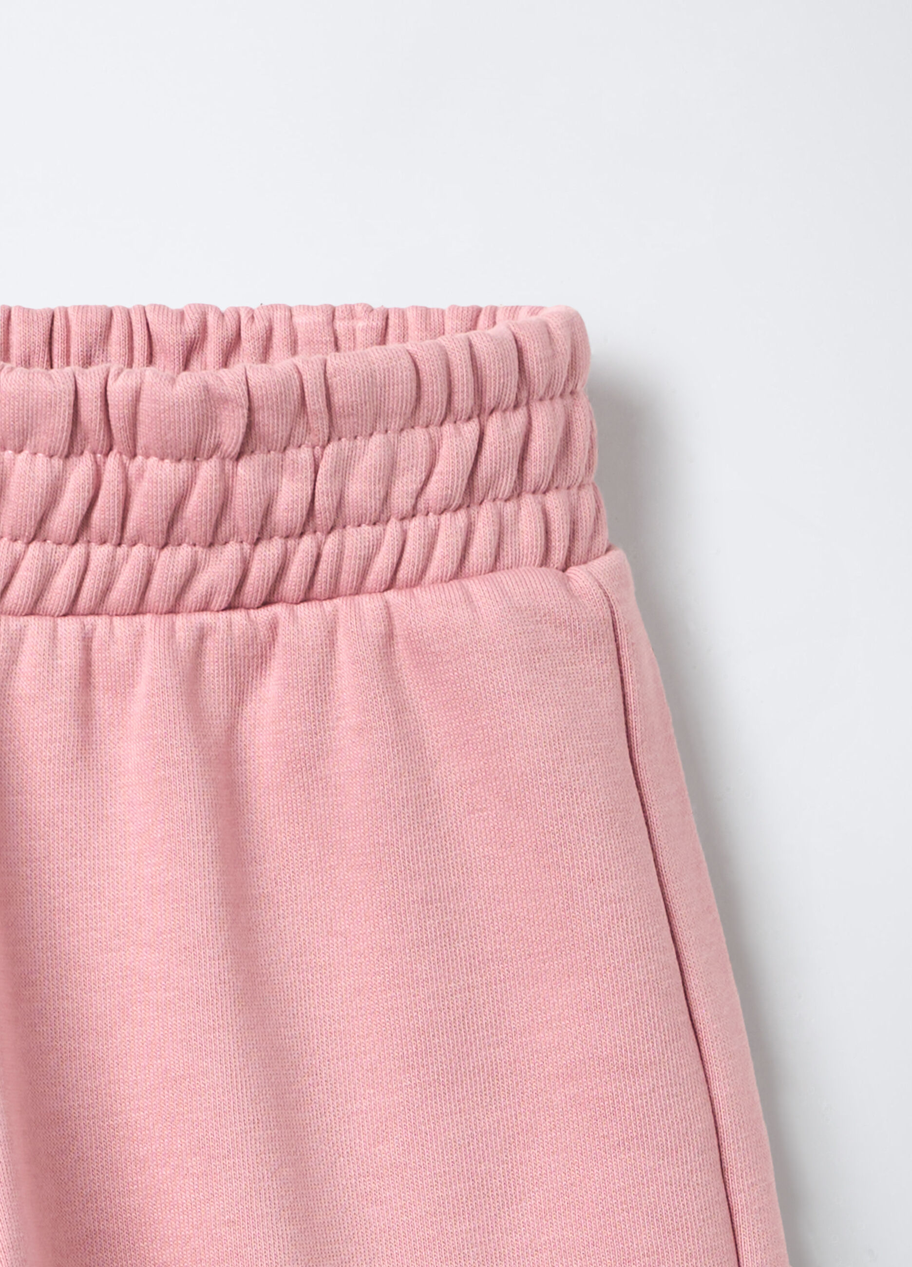 Jogger in felpa misto cotone bambina_2