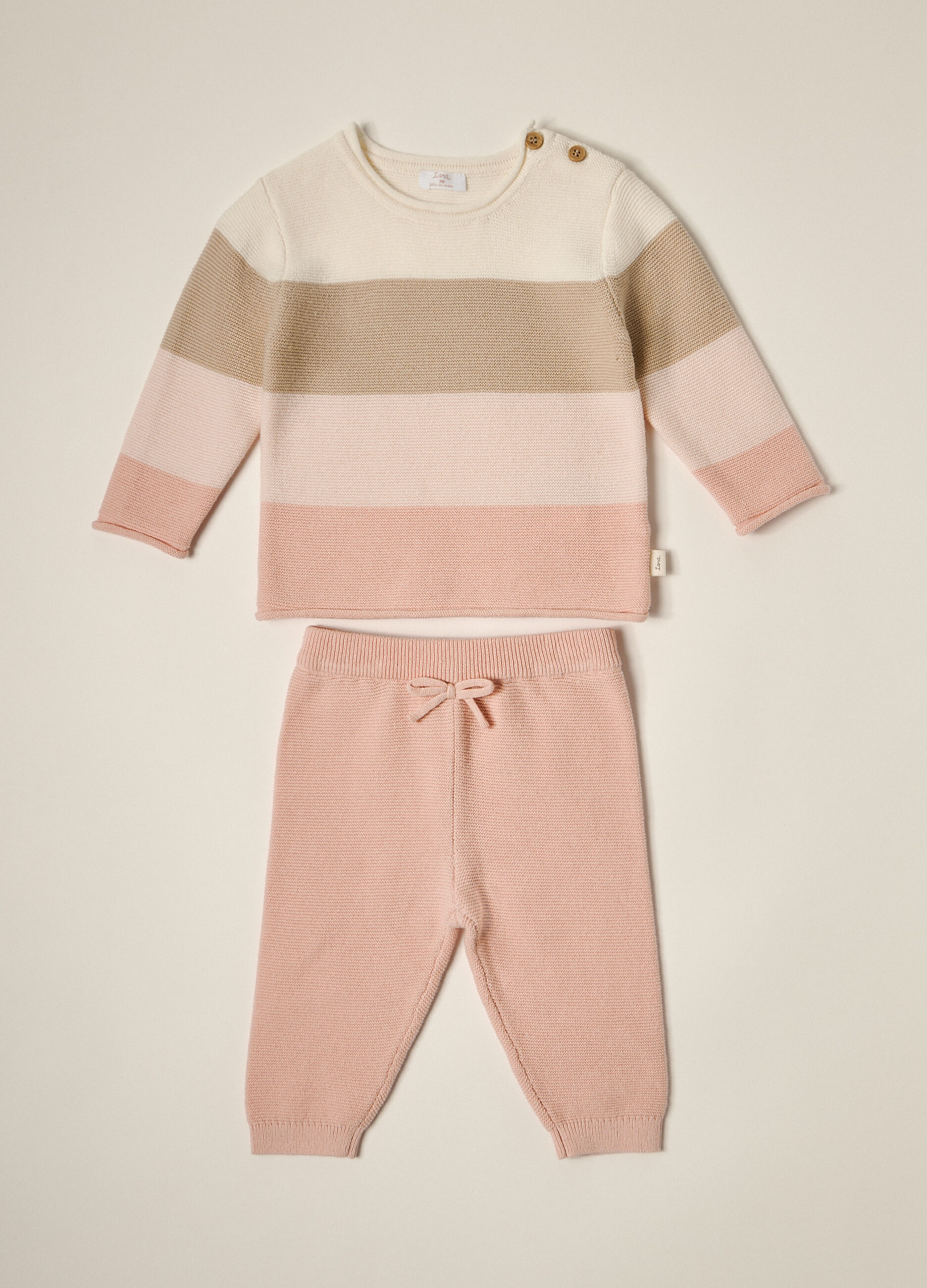 Set tricot in puro cotone IANA neonata
