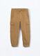 Pantaloni cargo in french terry di puro cotone bambino_0