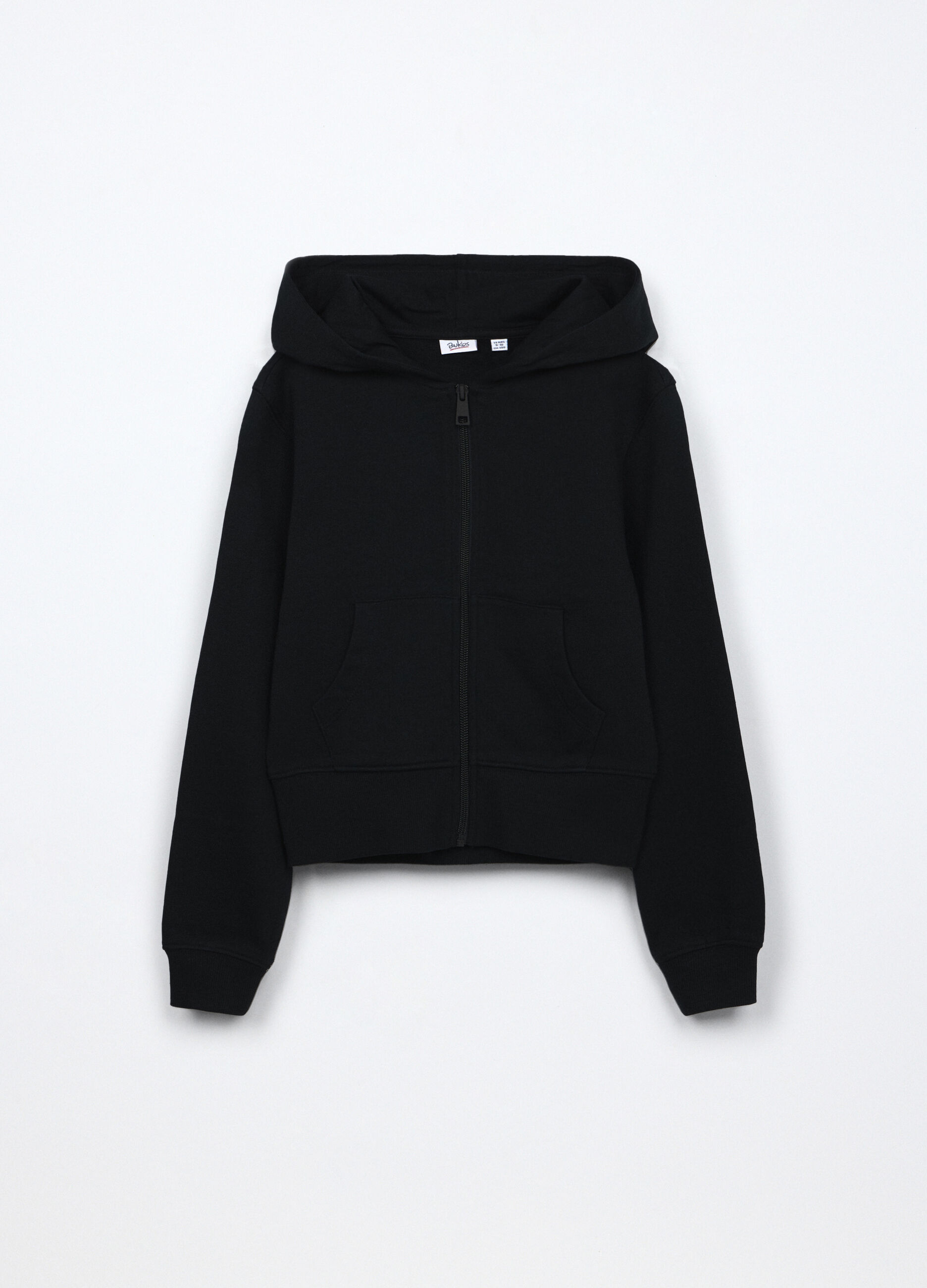 Felpa con cappuccio in french terry di puro cotone donna_0