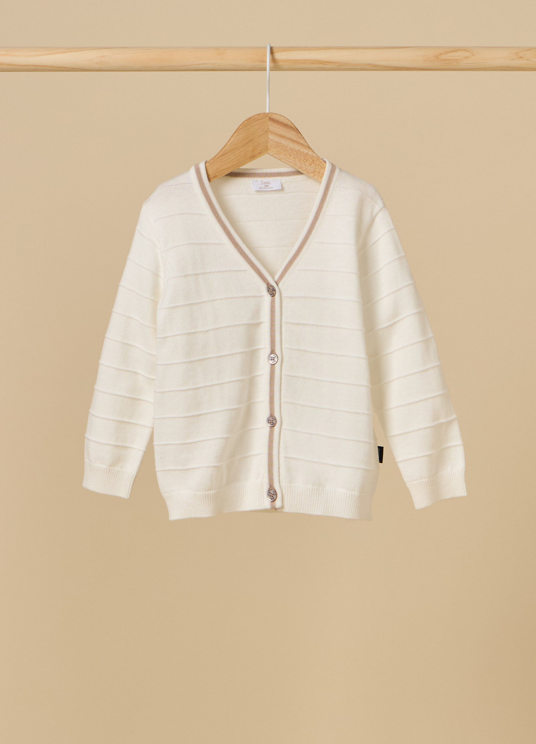 Cardigan IANA tricot in puro cotone neonato_0