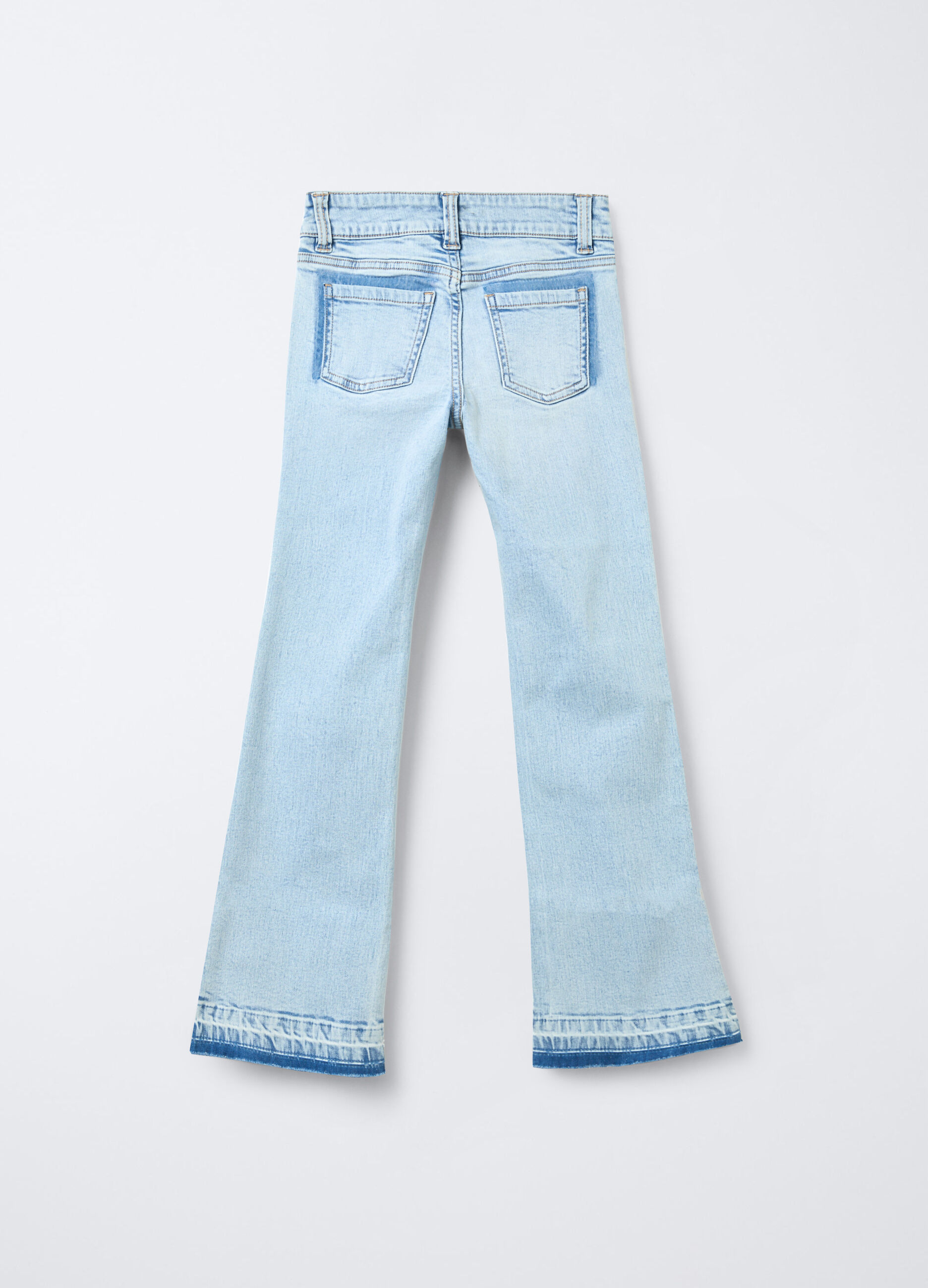 Pantaloni in denim di cotone stretch Flare Fit ragazza_1