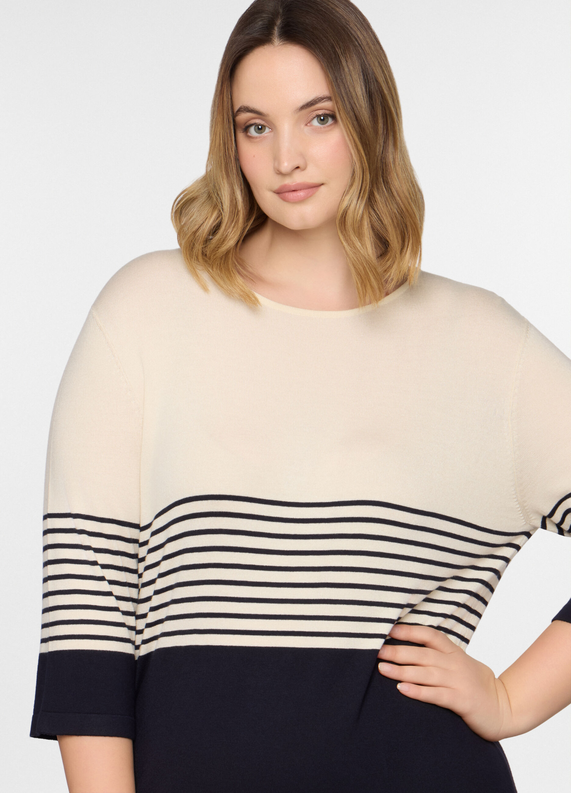 Maglia girocollo operata donna curvy_2