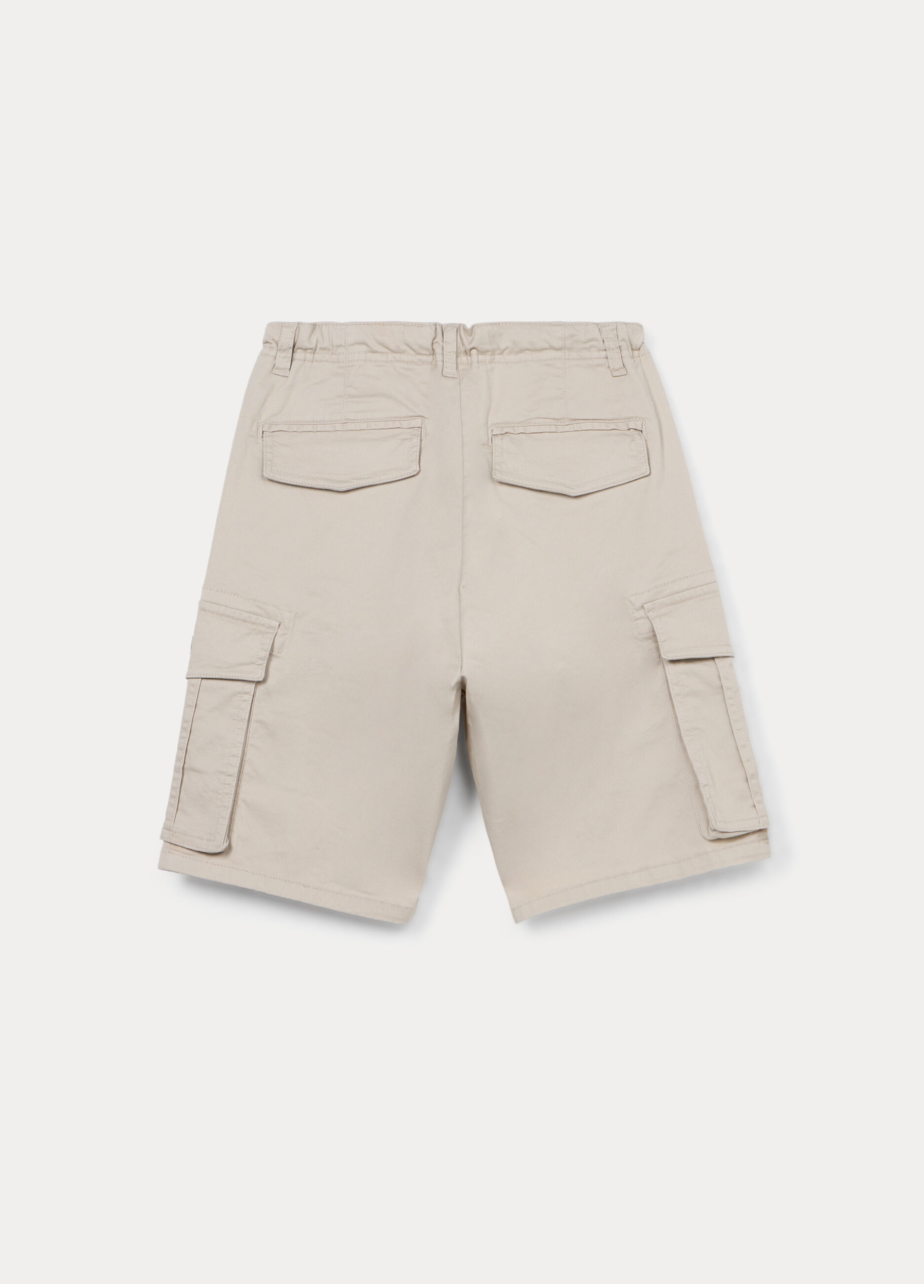 Shorts cargo in twill di cotone stretch ragazzo_1