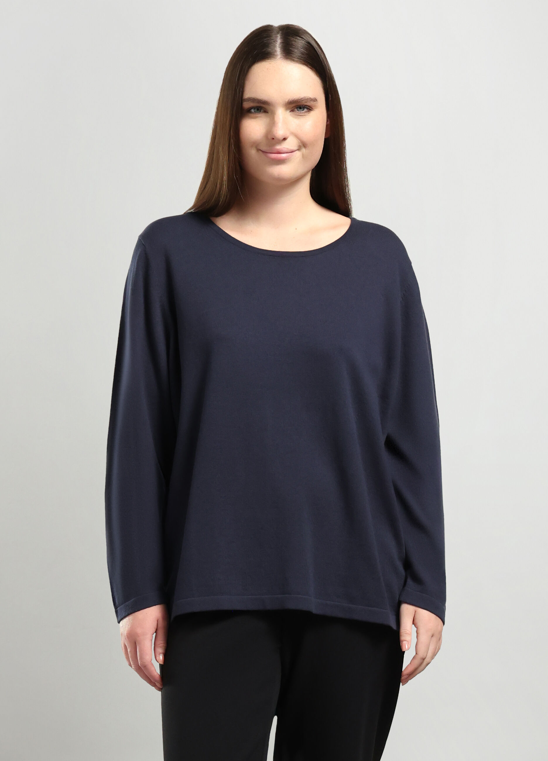 Pullover tricot misto cotone donna curvy_0