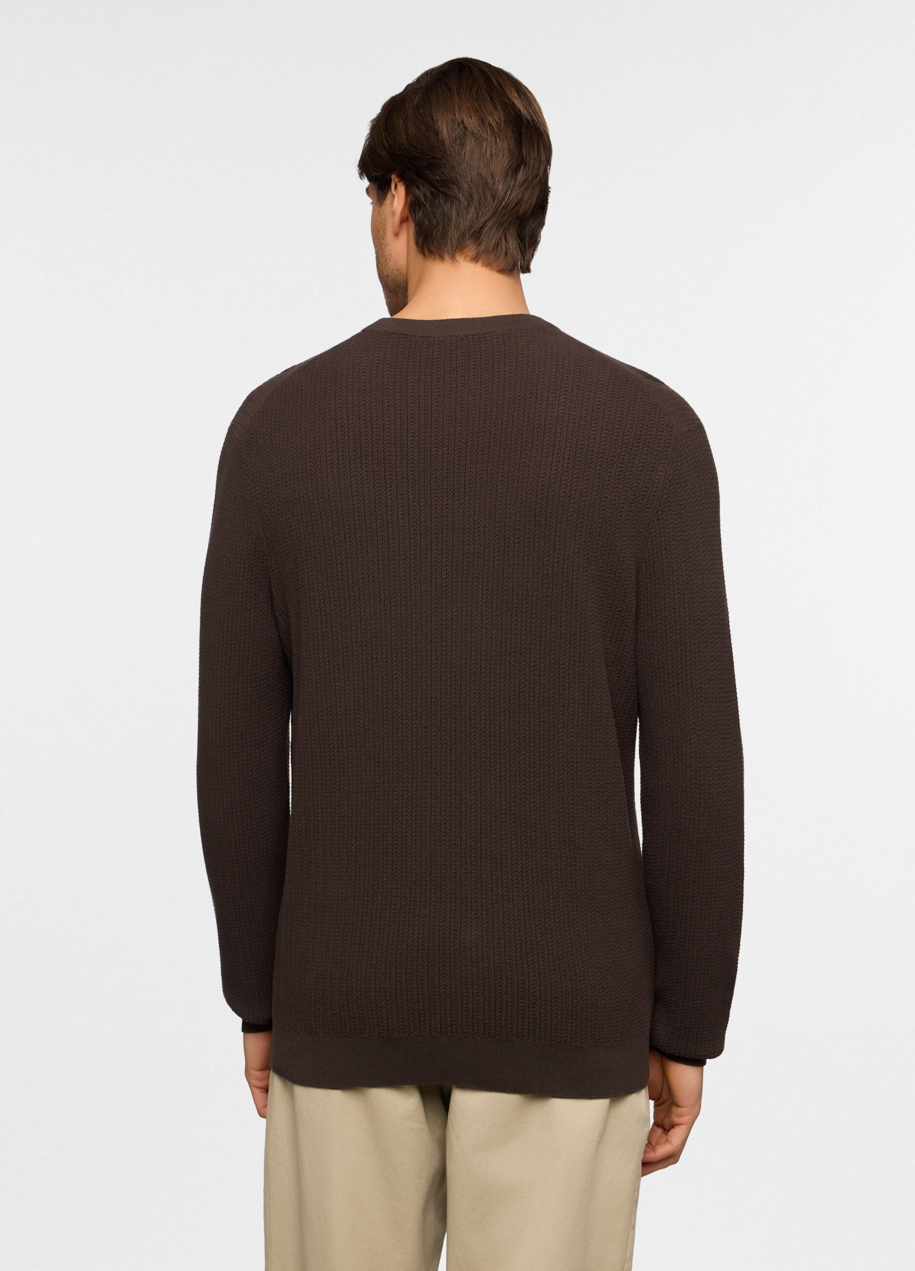 Maglione girocollo in cotone uomo_1