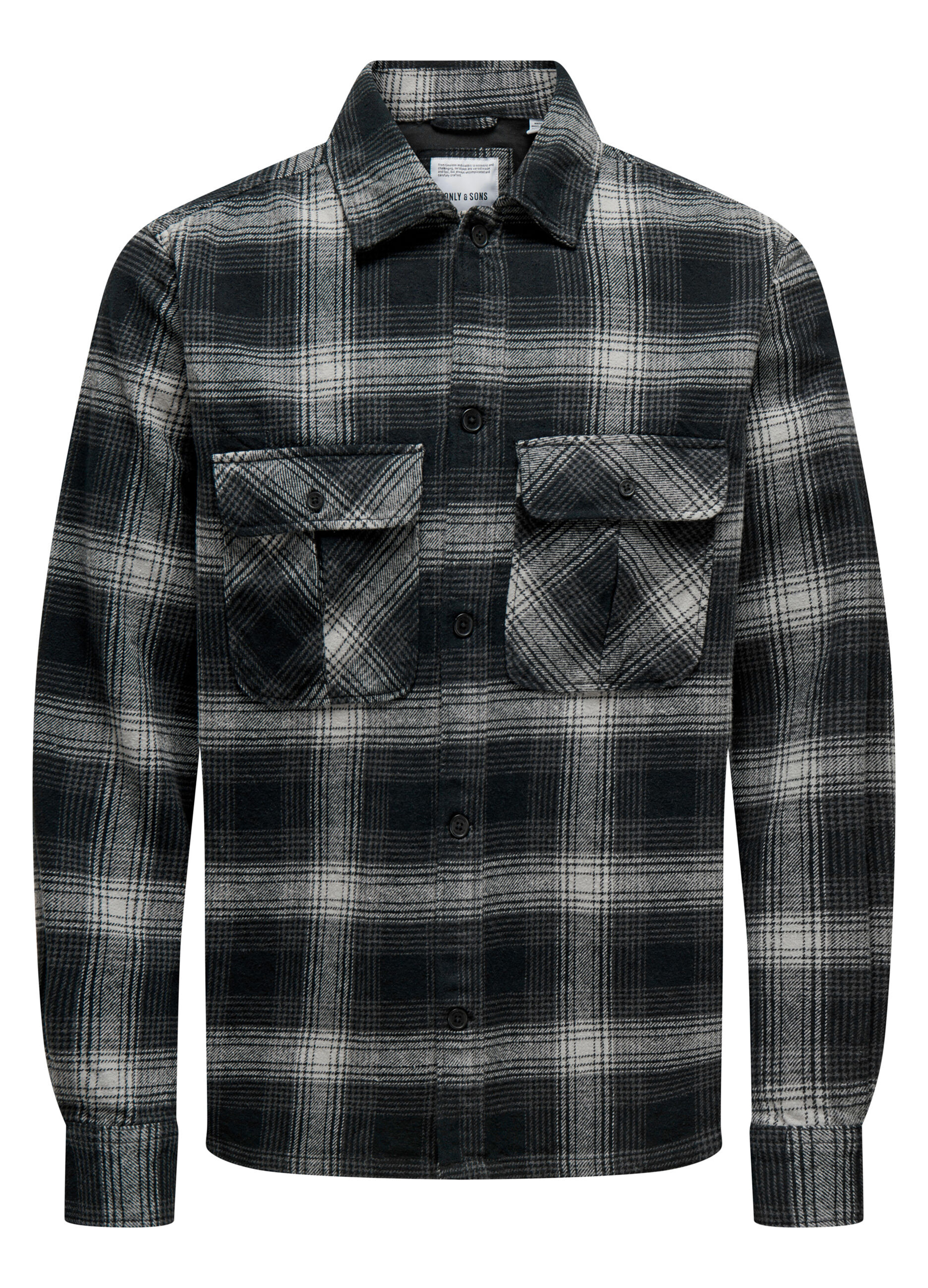 Giacca a camicia in flanella a quadri uomo_5