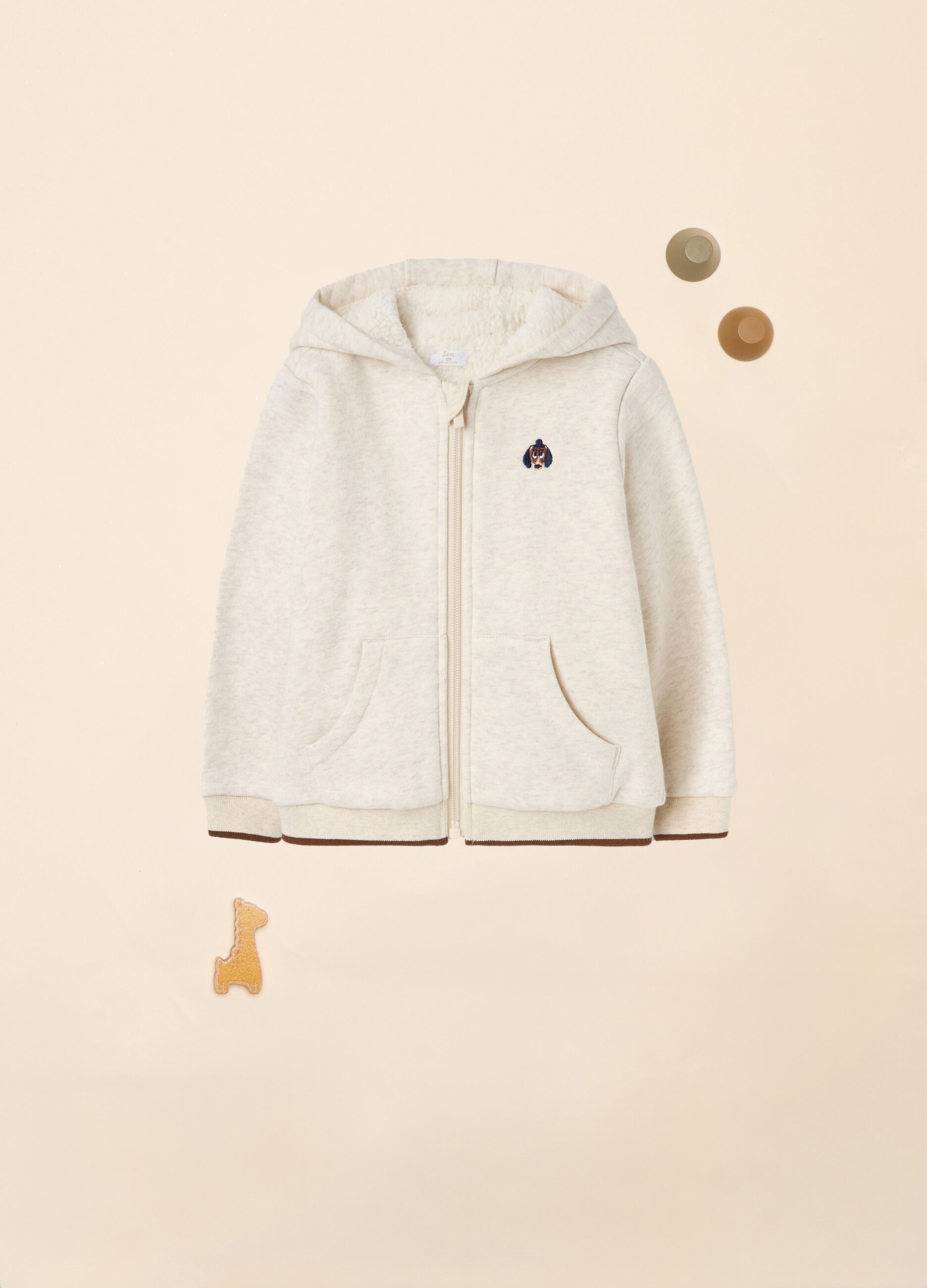 Felpa in cotone con cappuccio_0