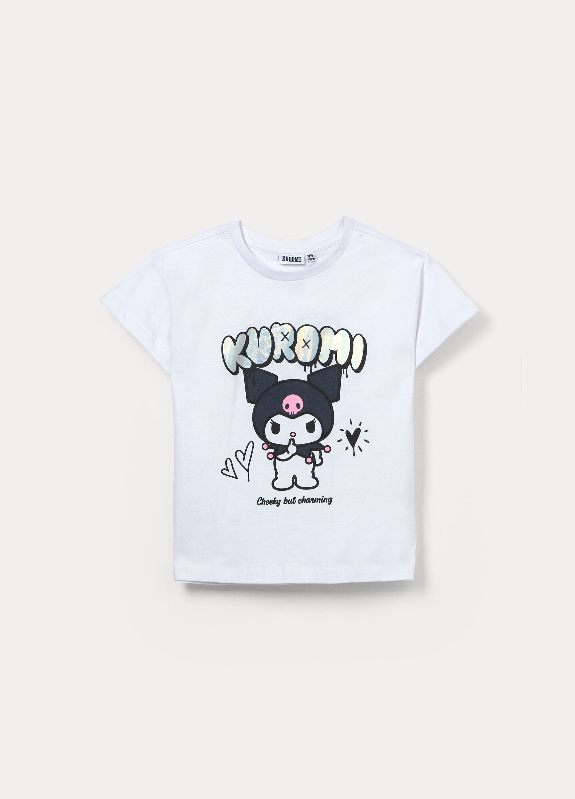 T-shirt Kuromi in jersey di puro cotone ragazza_0