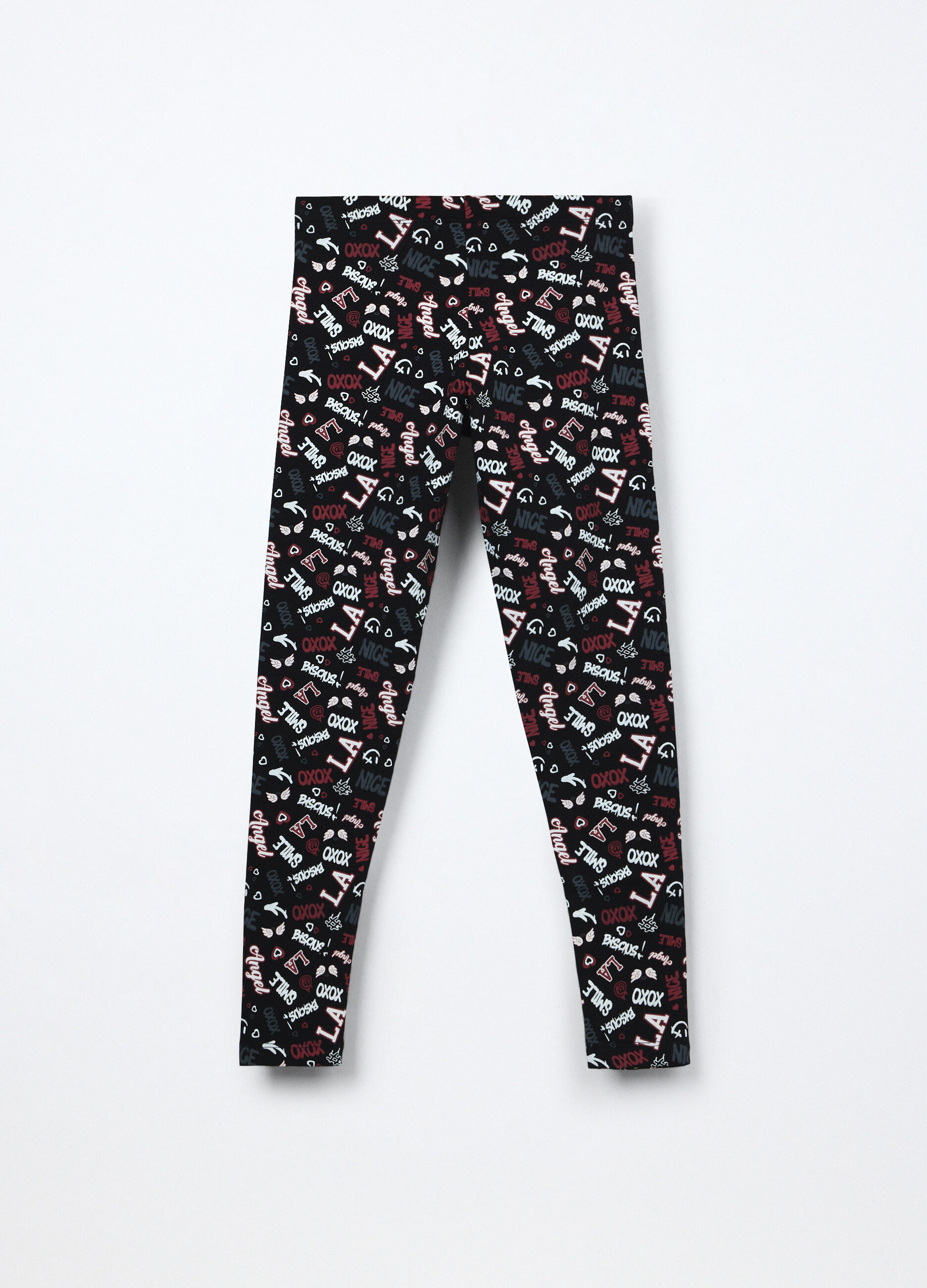 Leggings in french terry di cotone stretch ragazza_1