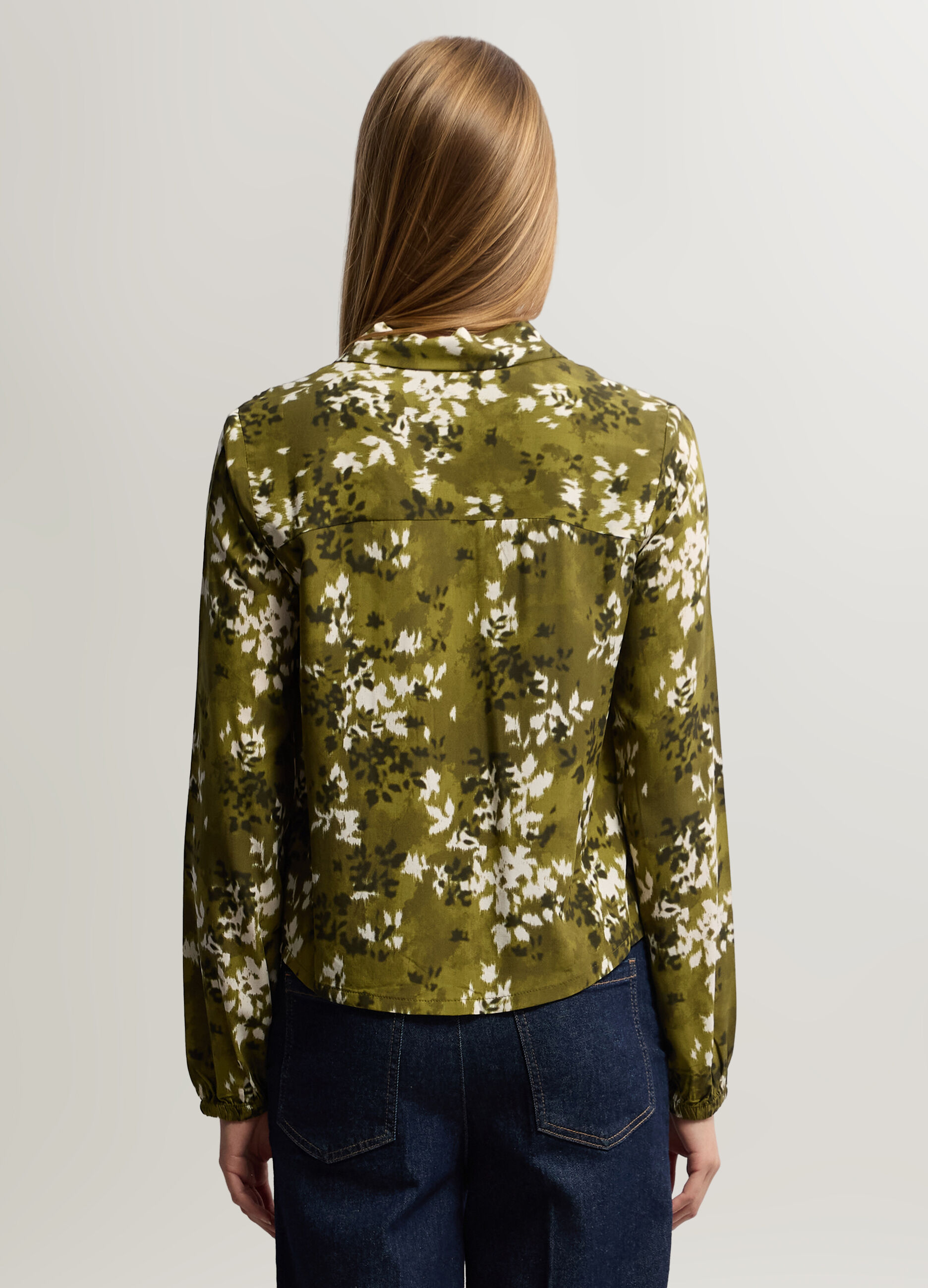 Camicia Fit Regular con colletto alla francese in pura viscosa donna_1
