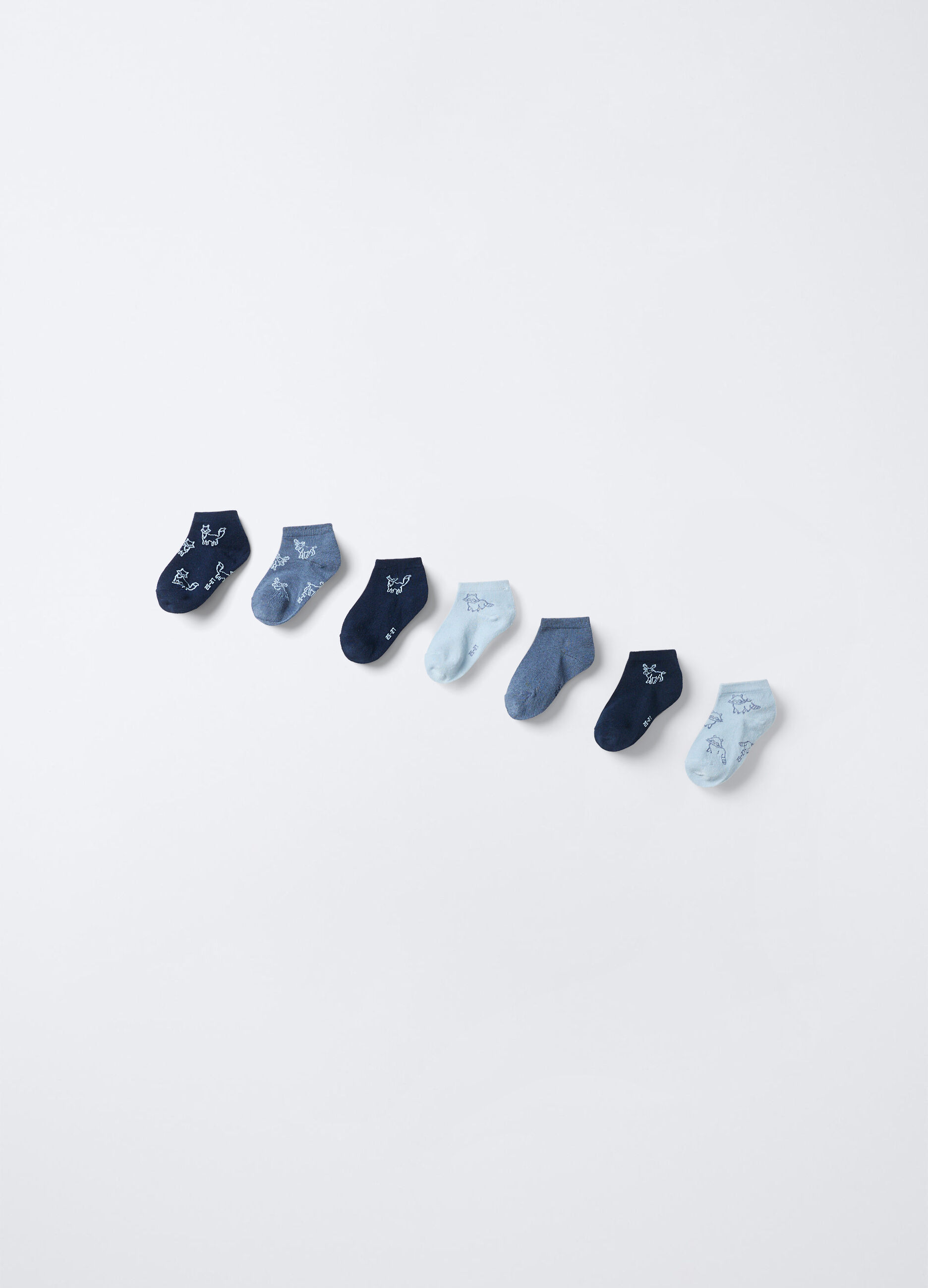 Pack 7 calze corte misto cotone stretch bambino_1