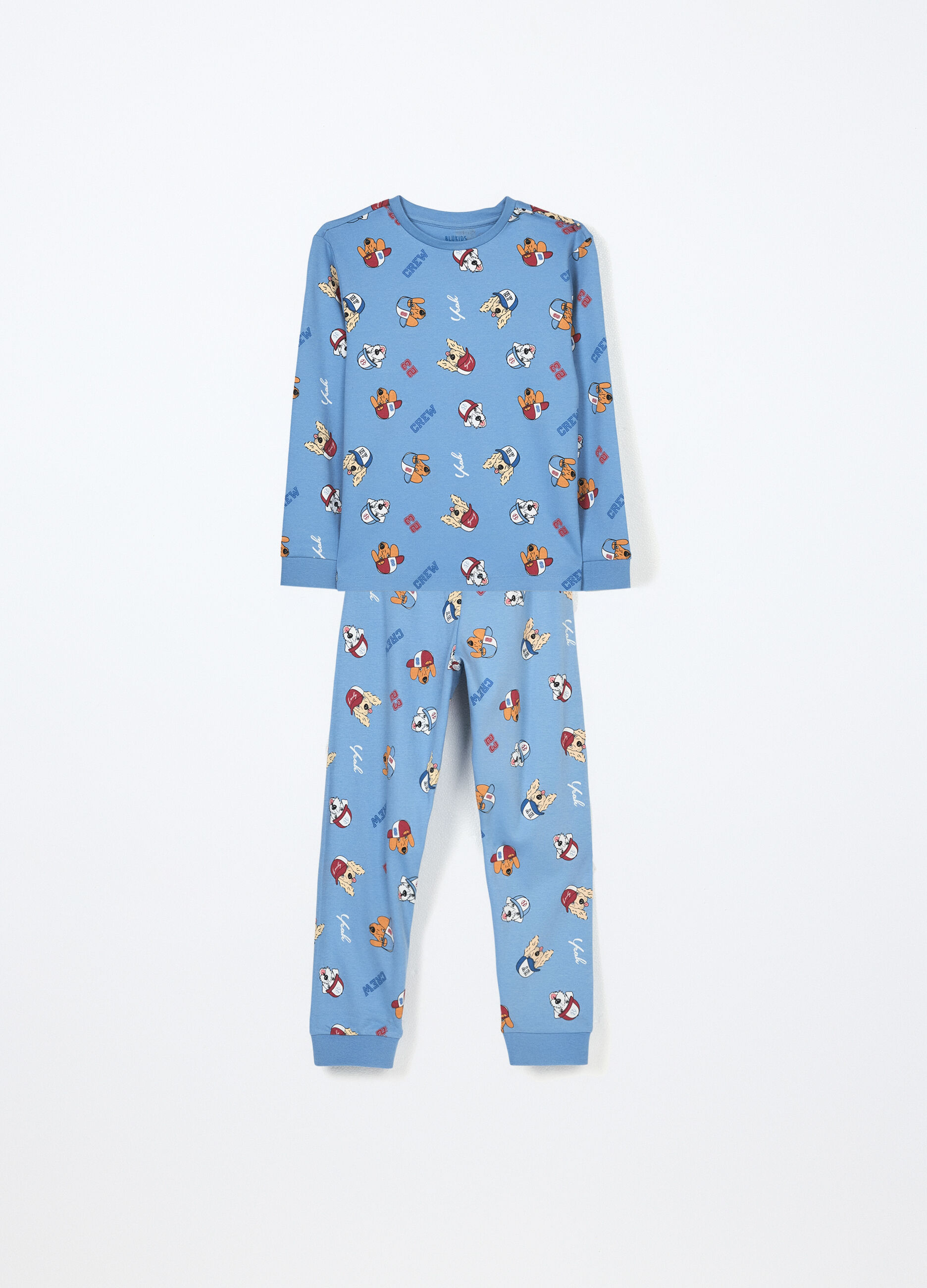 Set pigiama lungo in interlock di puro cotone bambino_0