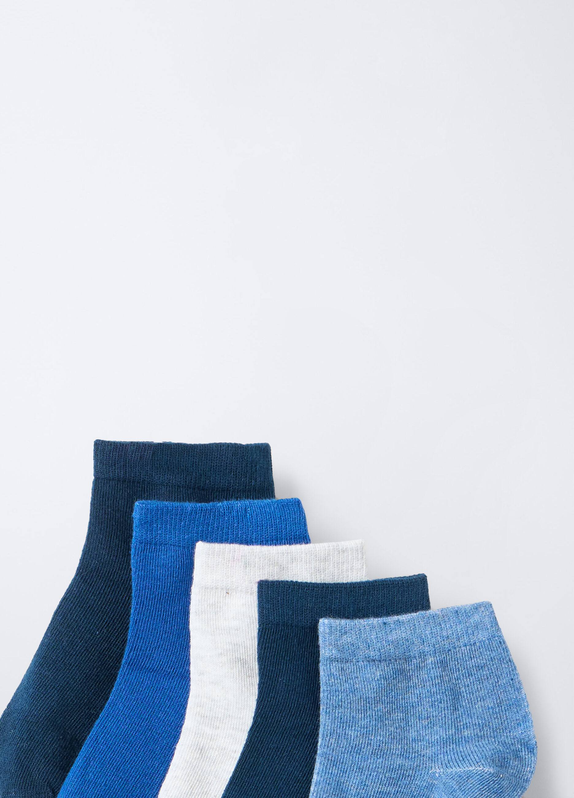 Pack 5 calze corte misto cotone stretch bambino _2