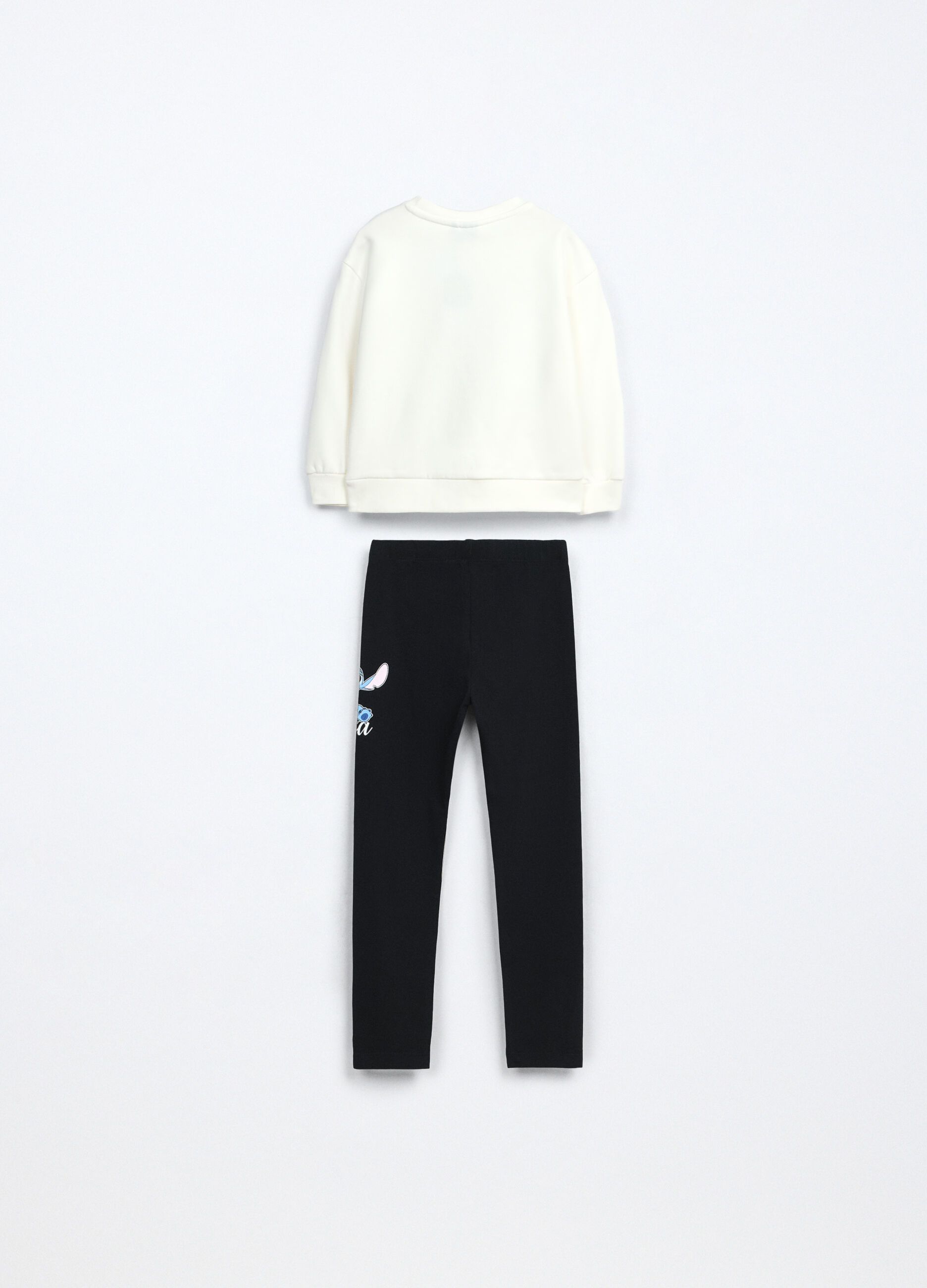 Jogging set in french terry stretch bambina_1