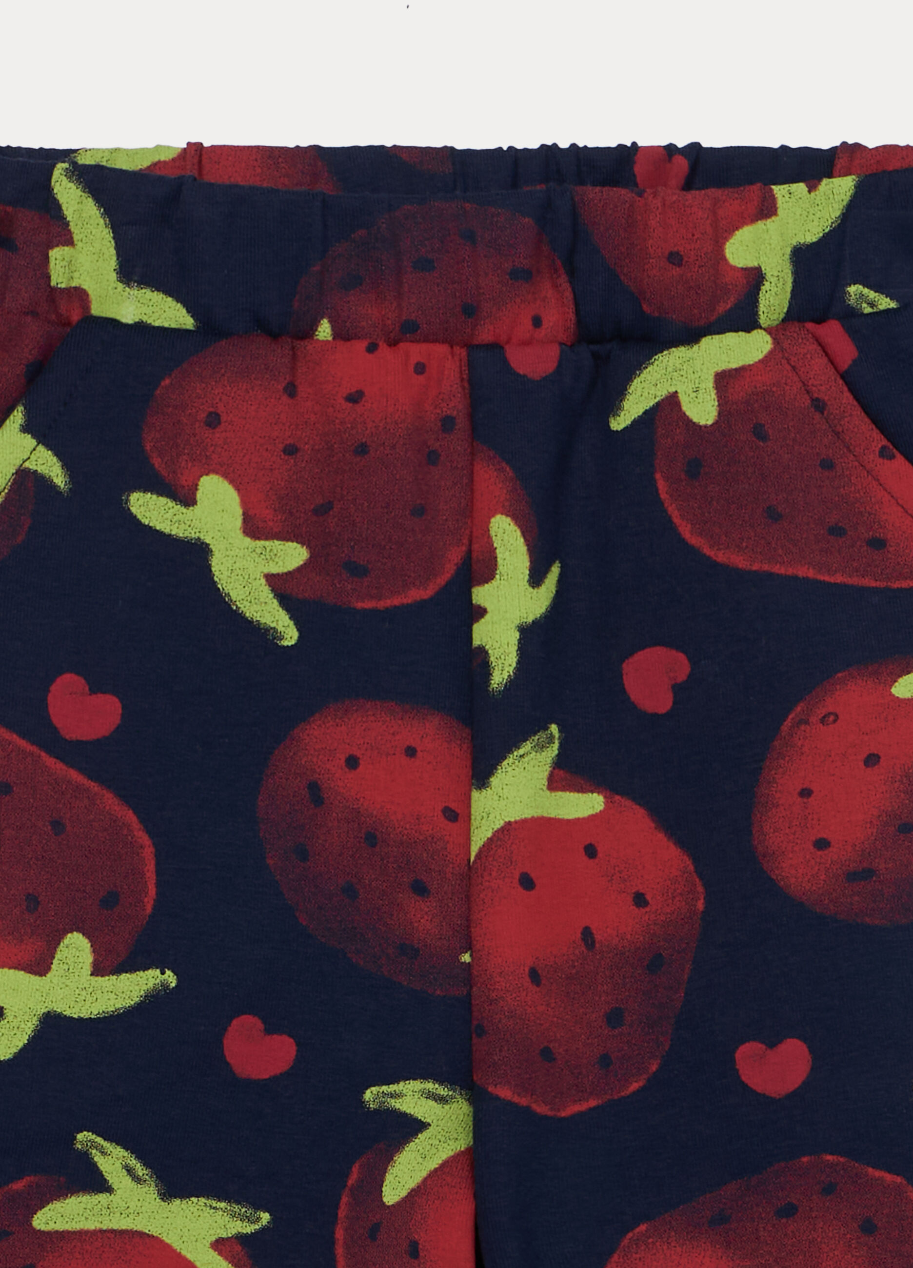 Pantaloni wide leg in french terry di cotone stretch bimba_2