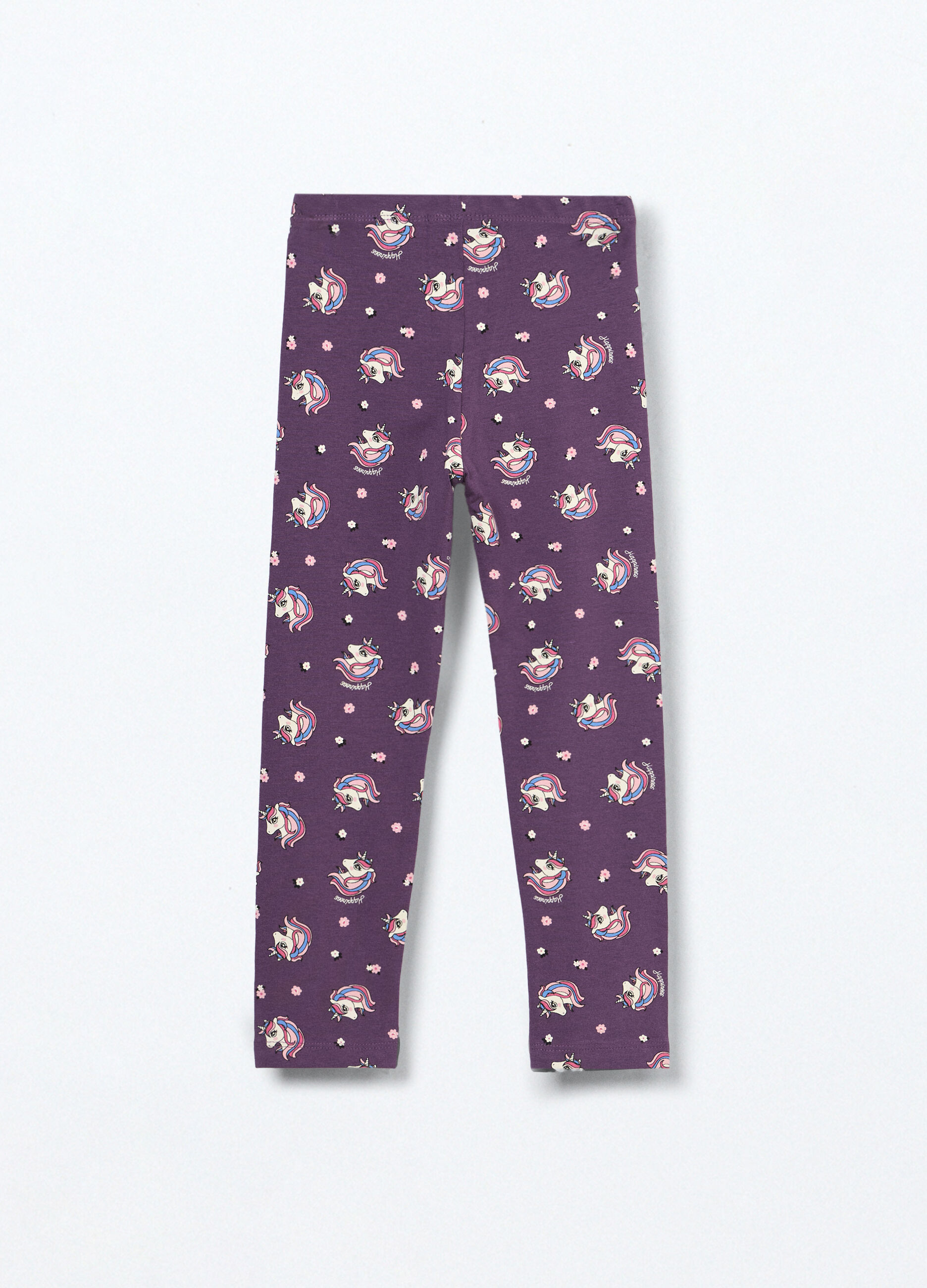Leggings in jersey di cotone stretch bambina_1